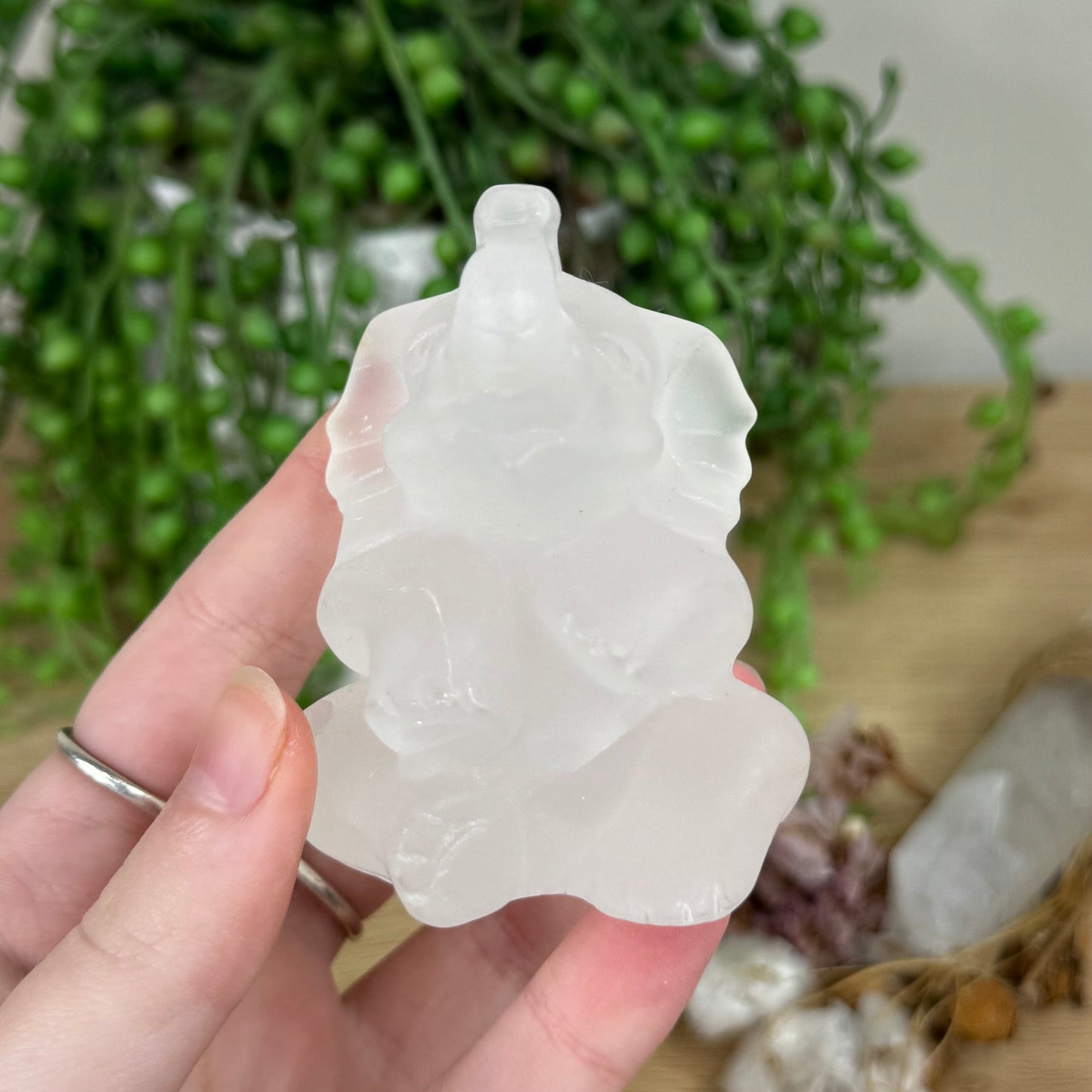 Selenite Sitting Elephant (R296) (R297)