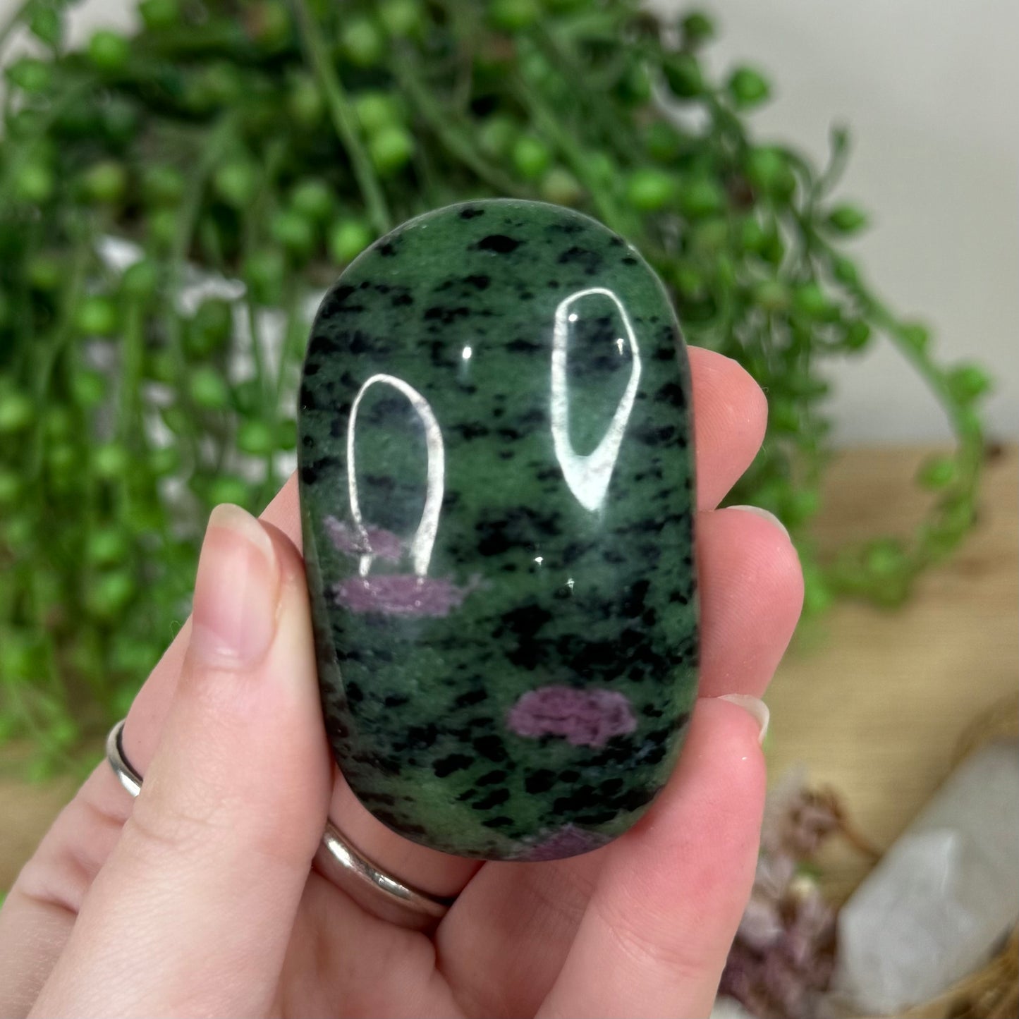 Ruby In Zoisite Palm Stone (R270)