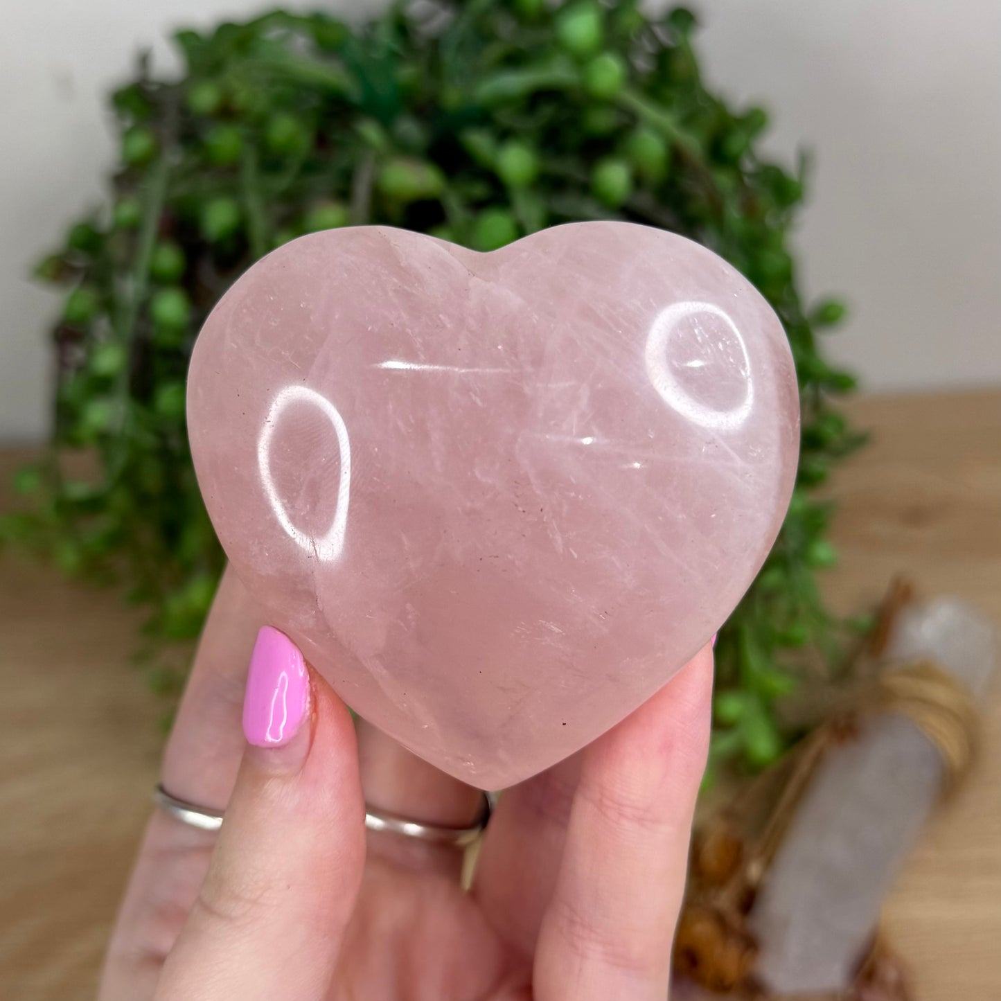 Rose Quartz Heart (X545)