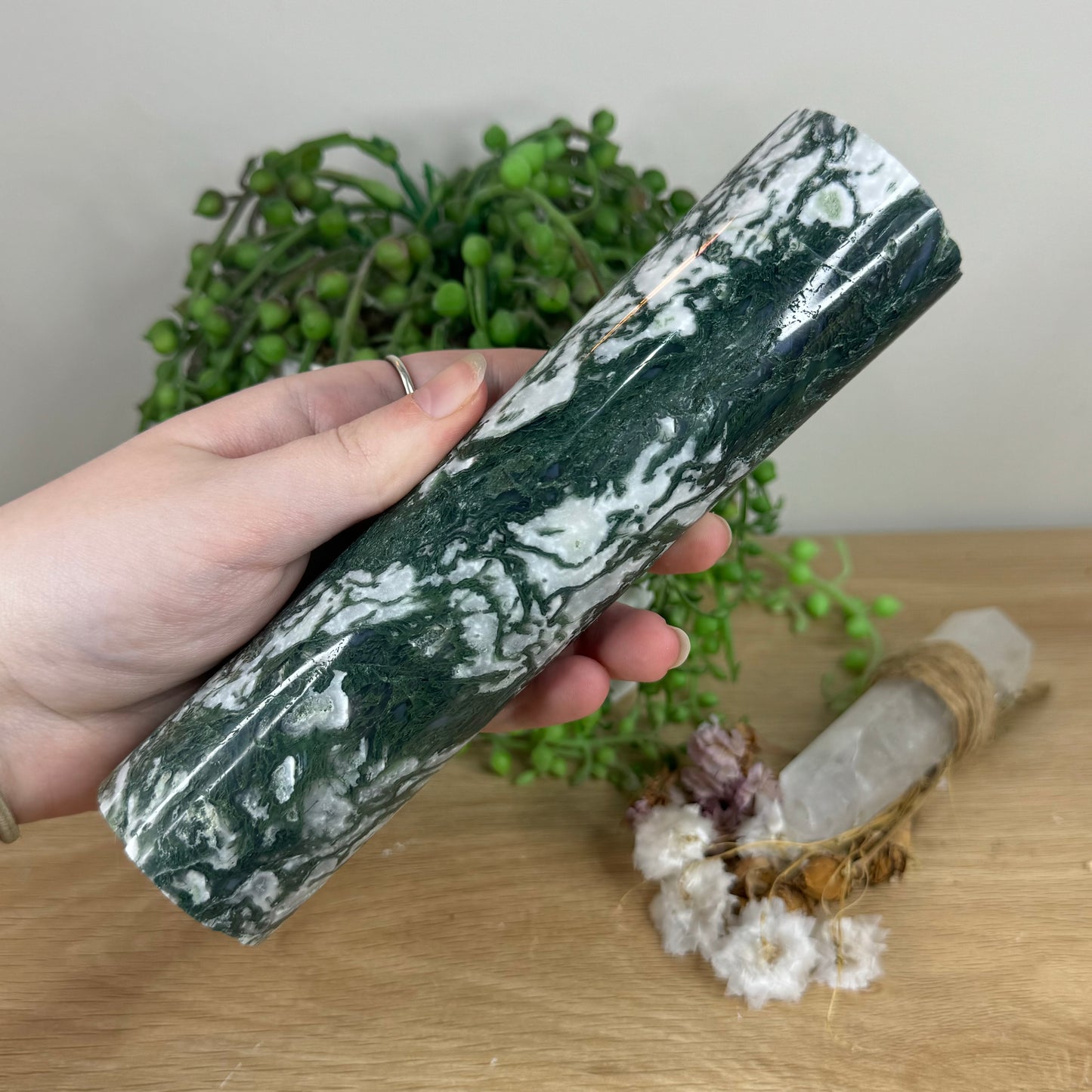 Moss Agate Cylinder (N288)