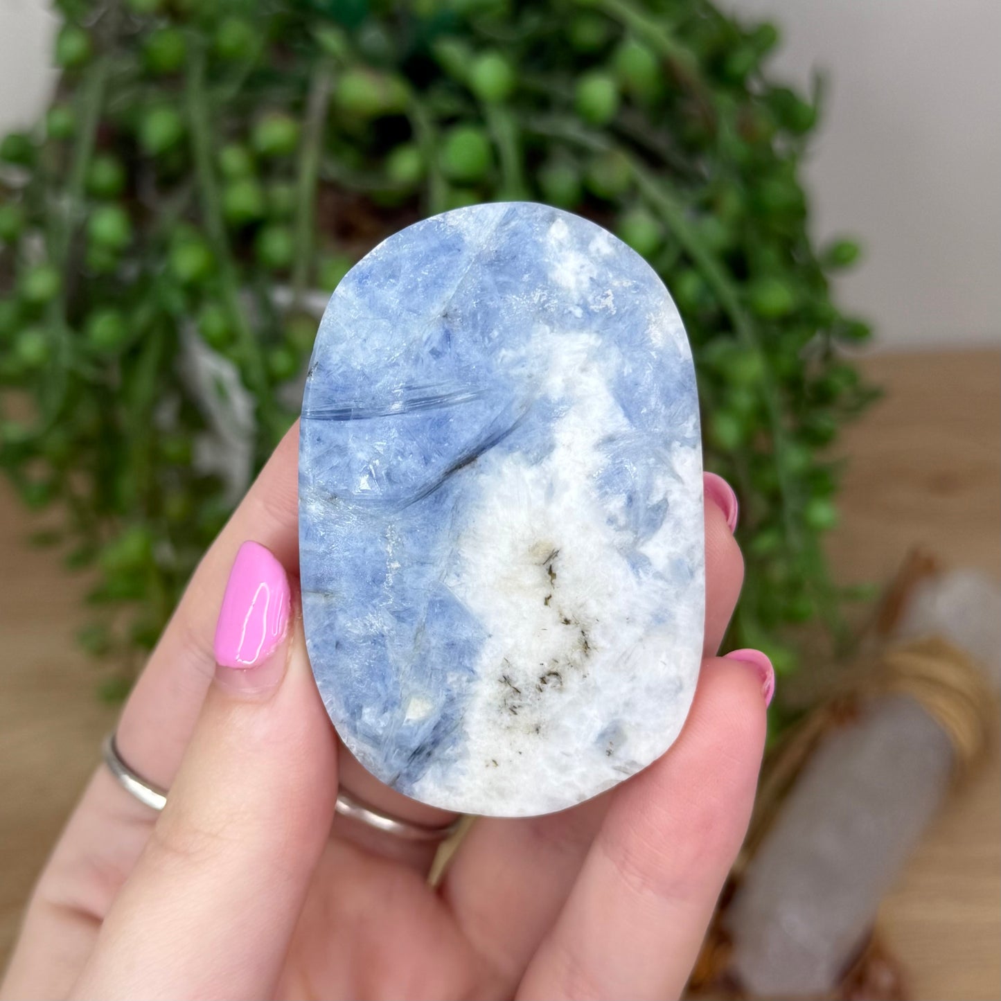 Blue Kyanite Palm Stone (X663)
