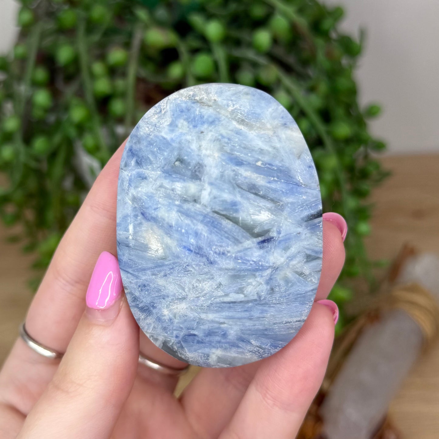 Blue Kyanite Palm Stone (X672)
