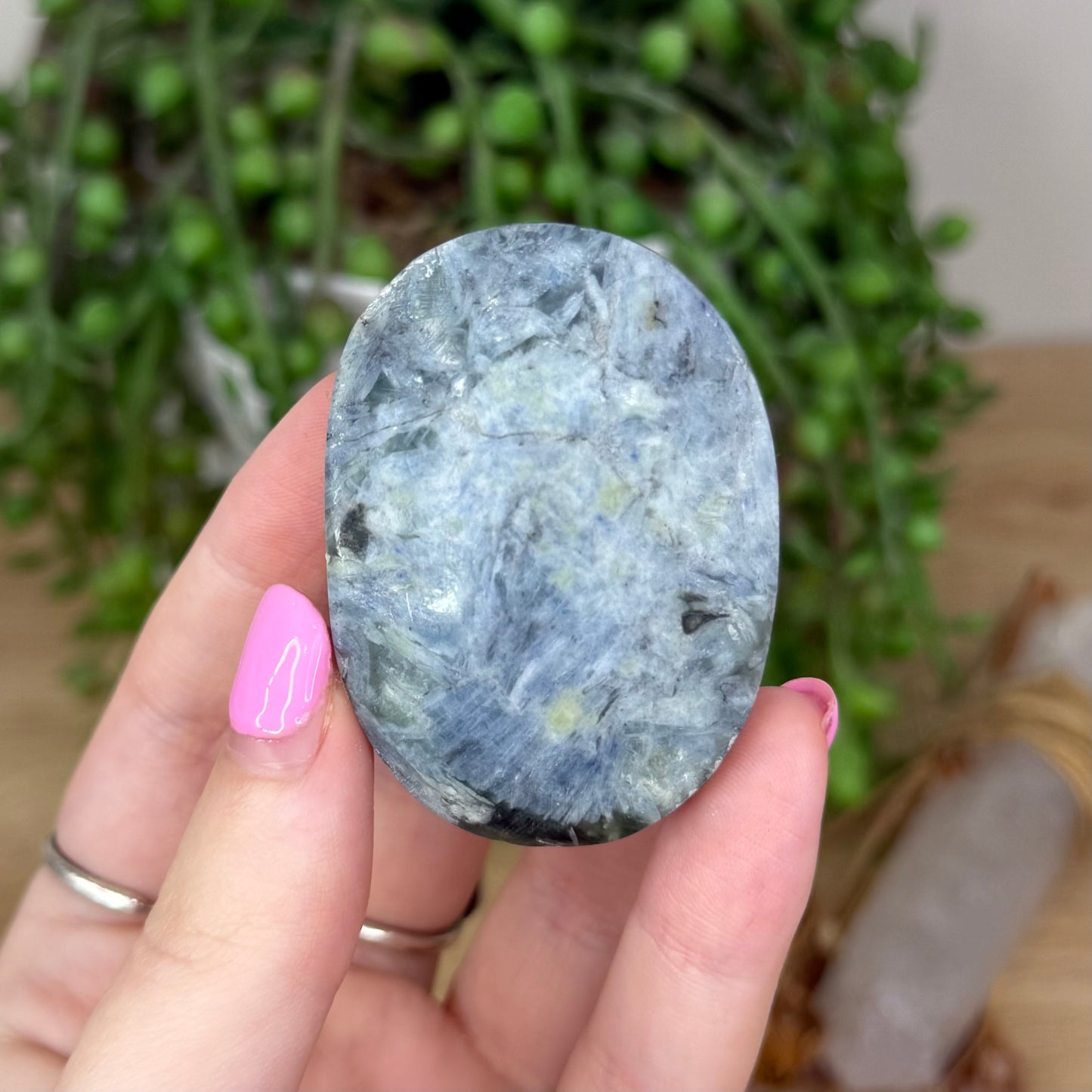 Blue Kyanite Palm Stone (X668)