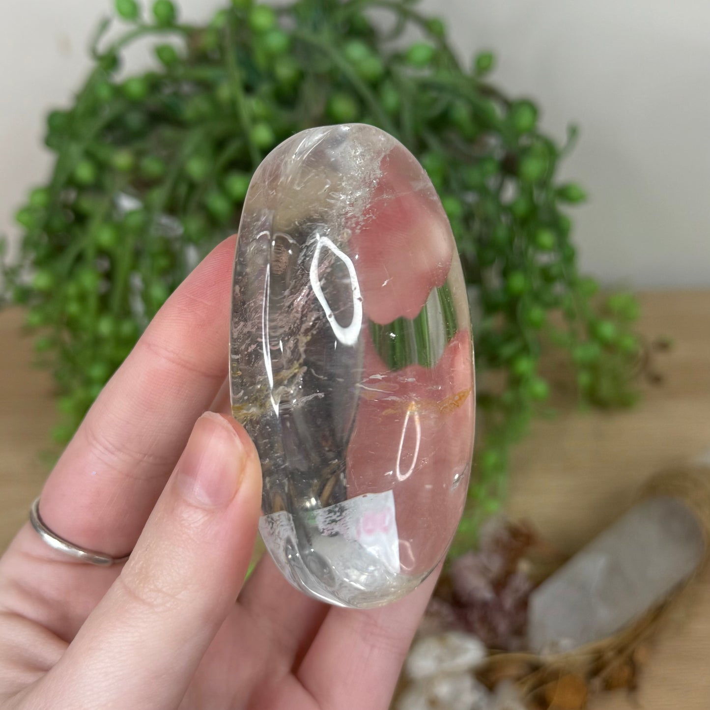 Clear Quartz Palm Stone (R870)