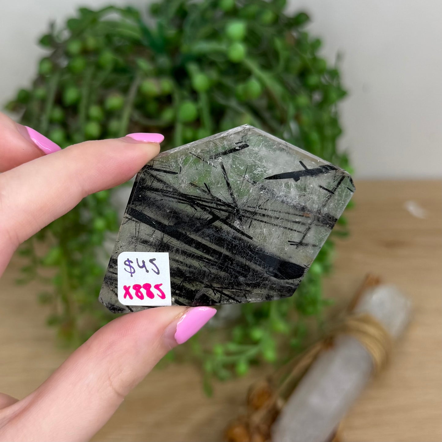 Tourmaline In Quartz Slab (X885)