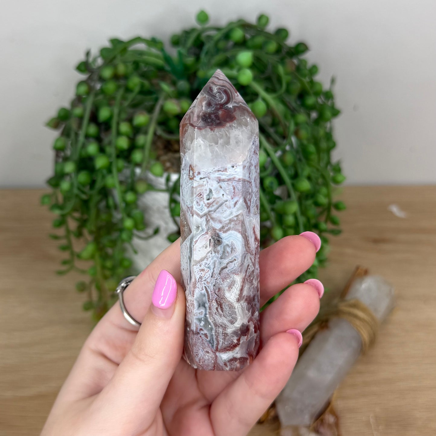 Mexican Crazy Lace Agate Point (X858)