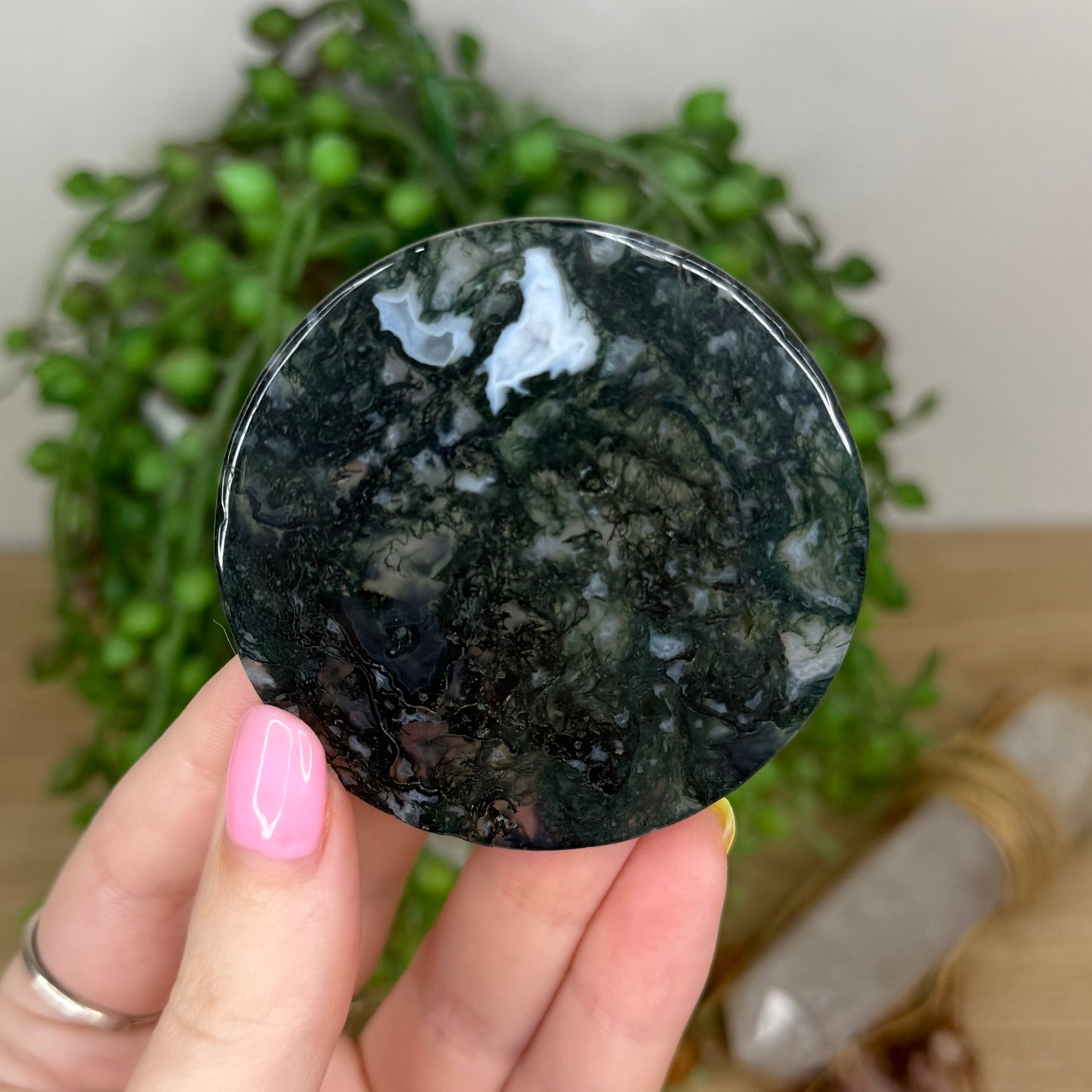 Moss Agate Disc (Y77)