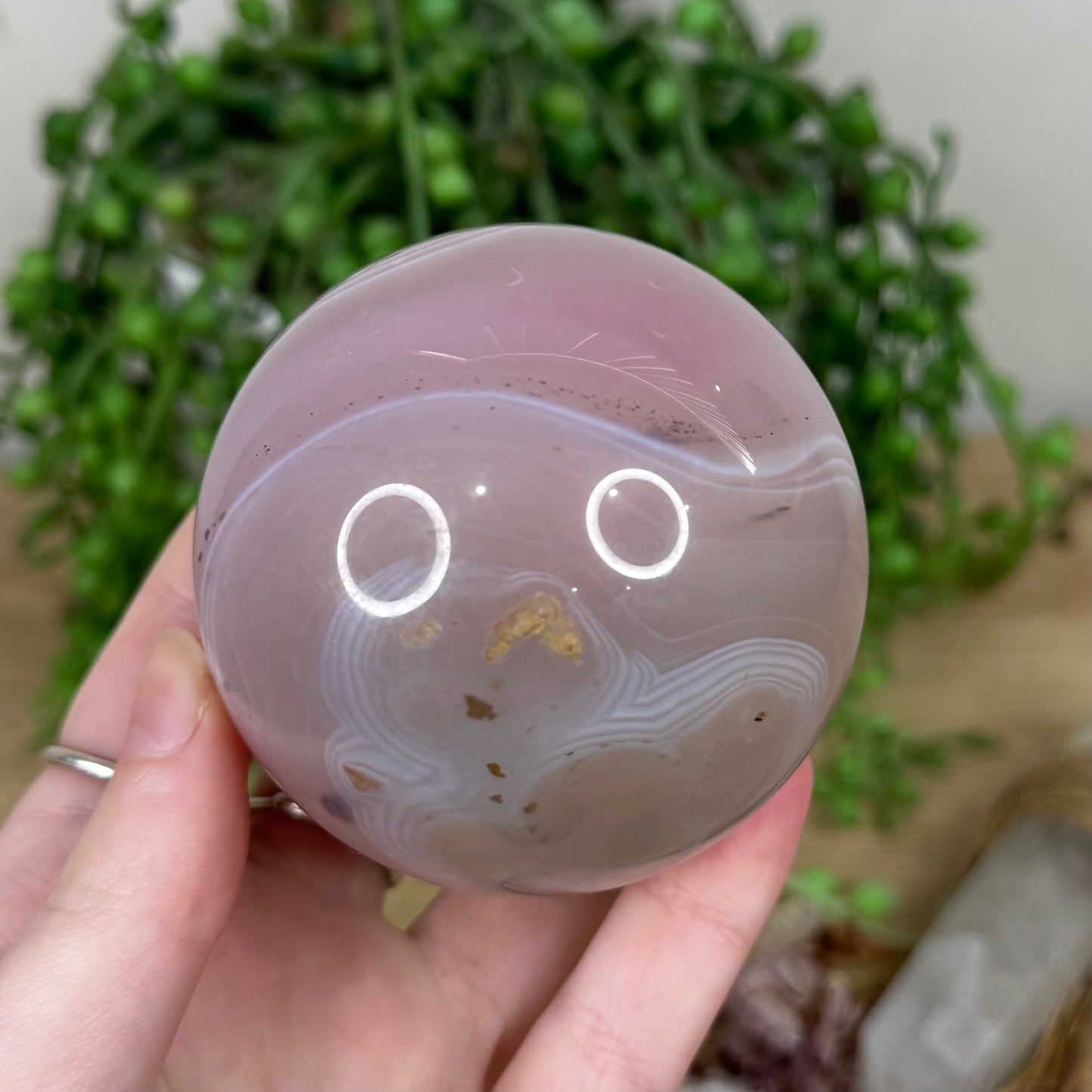 Pink Agate Sphere (S97)