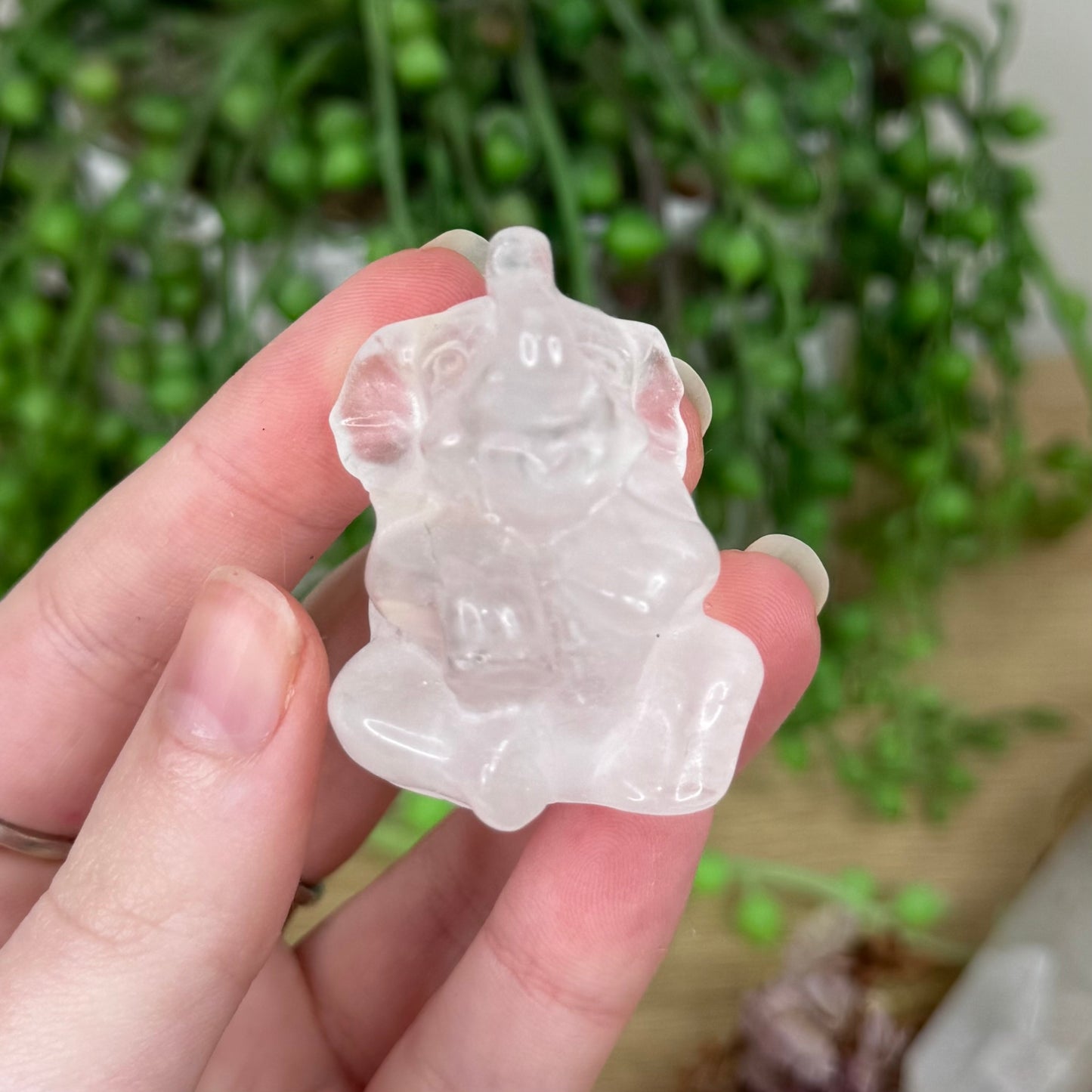 Clear Quartz Sitting Elephant (S114)