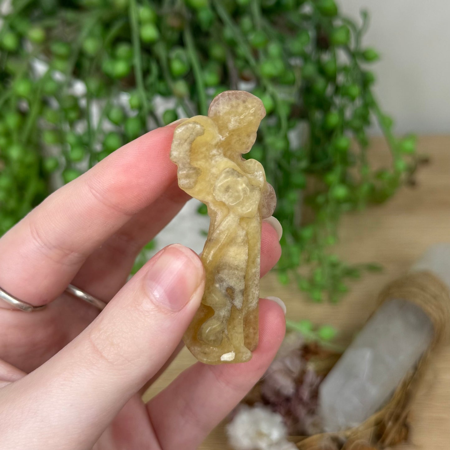 Yellow Fluorite Angel (S60)