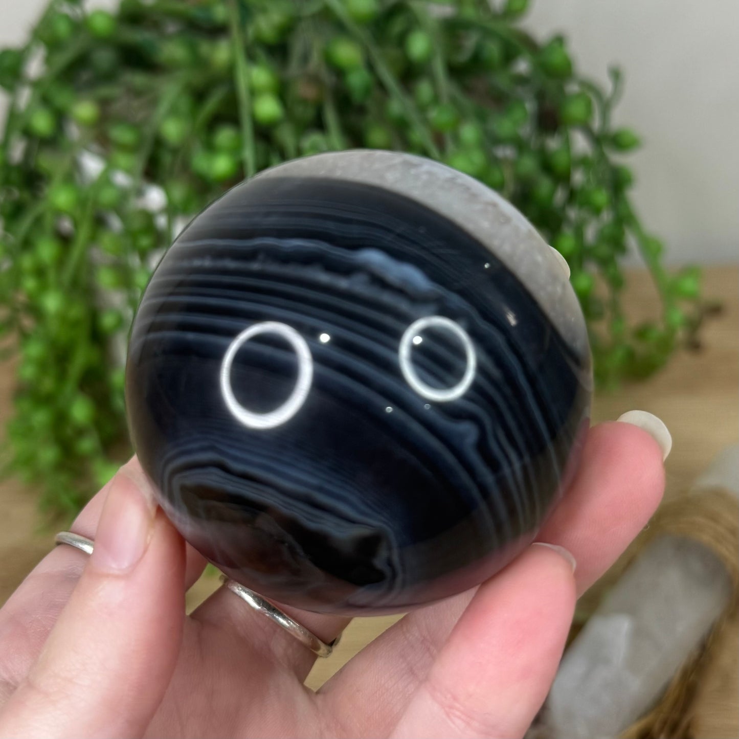 Black Agate Sphere (S3)