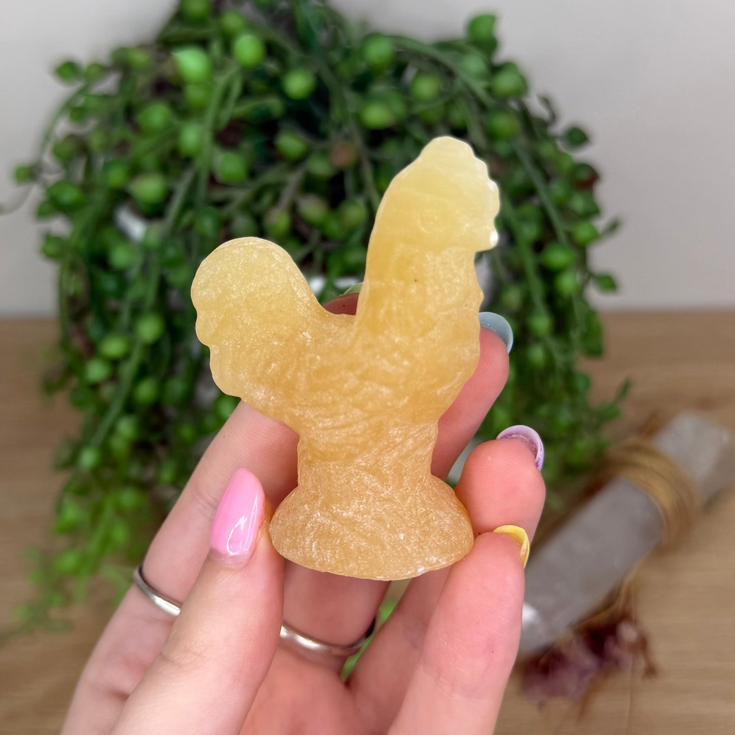 Yellow Calcite Rooster (X909)