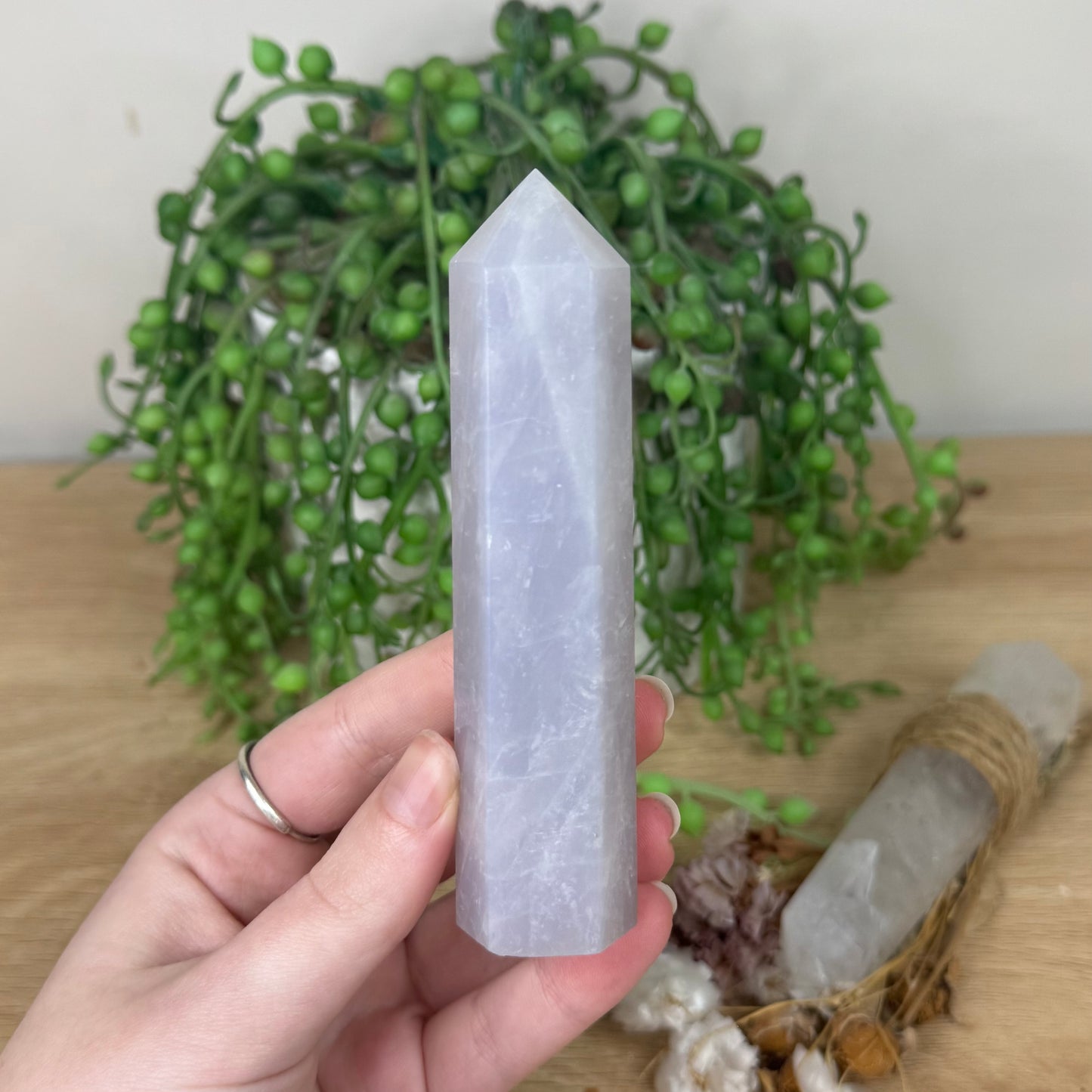 Blue Rose Quartz Point (R939)