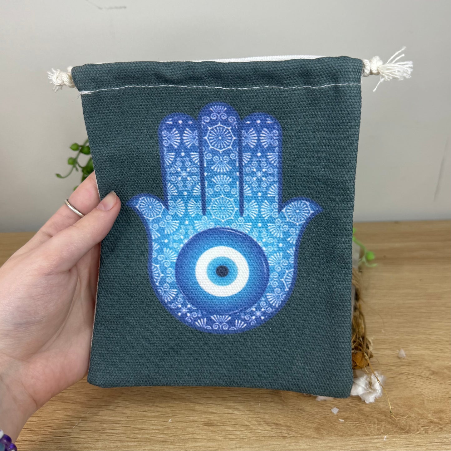 Hamsa Evil Eye Bag