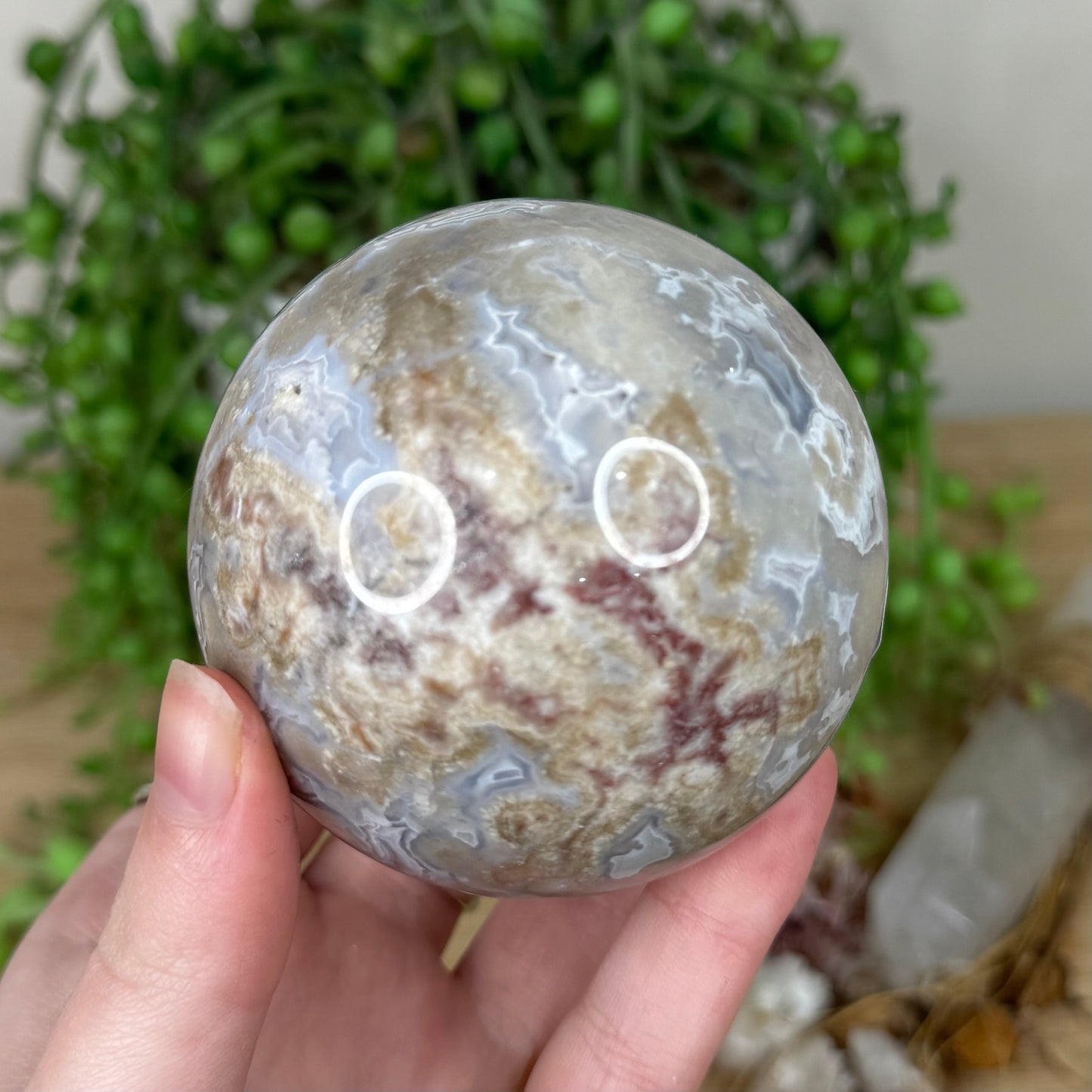 Blue Flower Agate Sphere (S285)