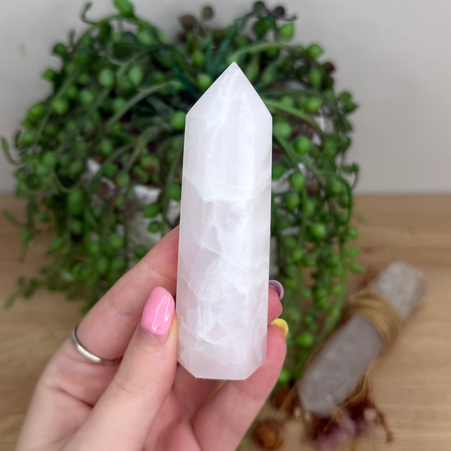 Pink Mangano Calcite Point (Y242)