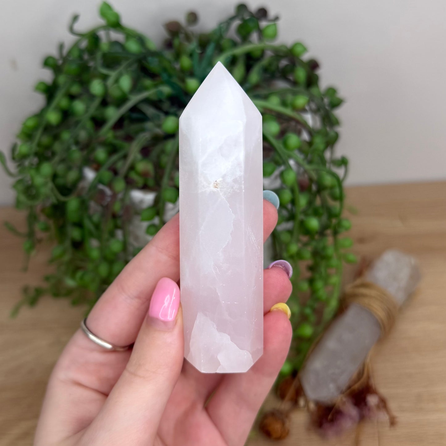 Pink Mangano Calcite Point (Y250)