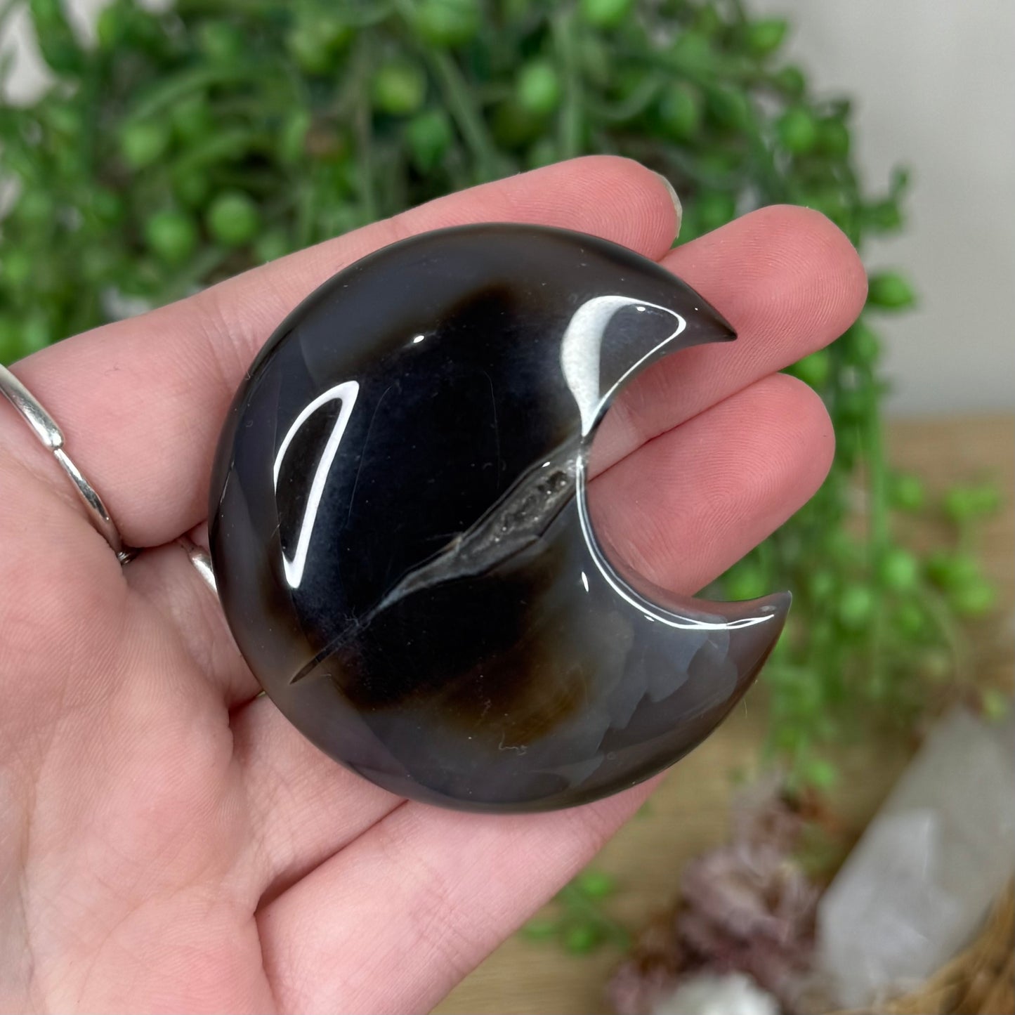 Black Sardonyx Moon (S237)