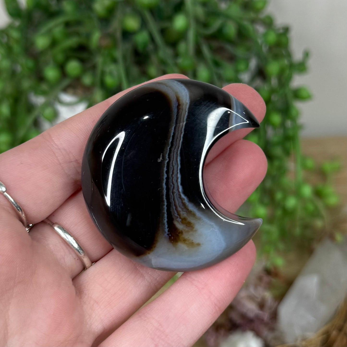 Black Sardonyx Moon (S235)