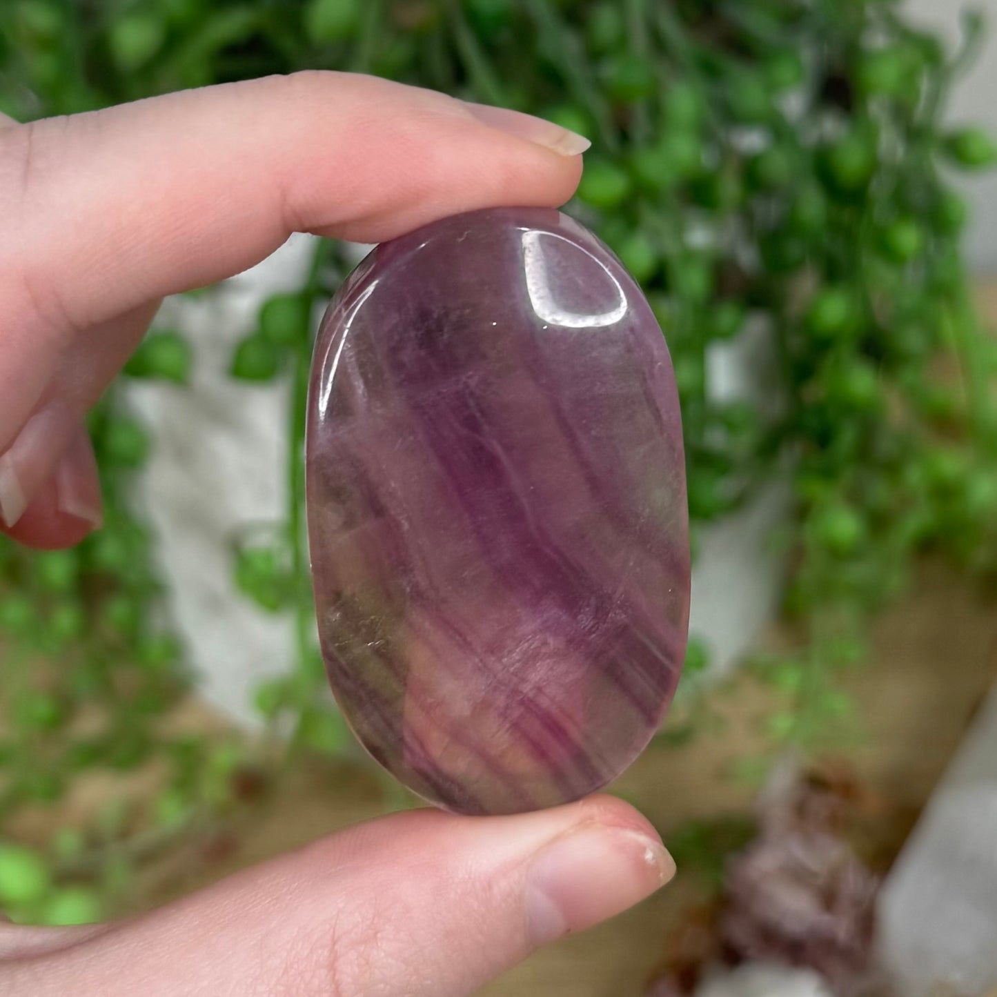 Candy Fluorite Palm Stone (S327)