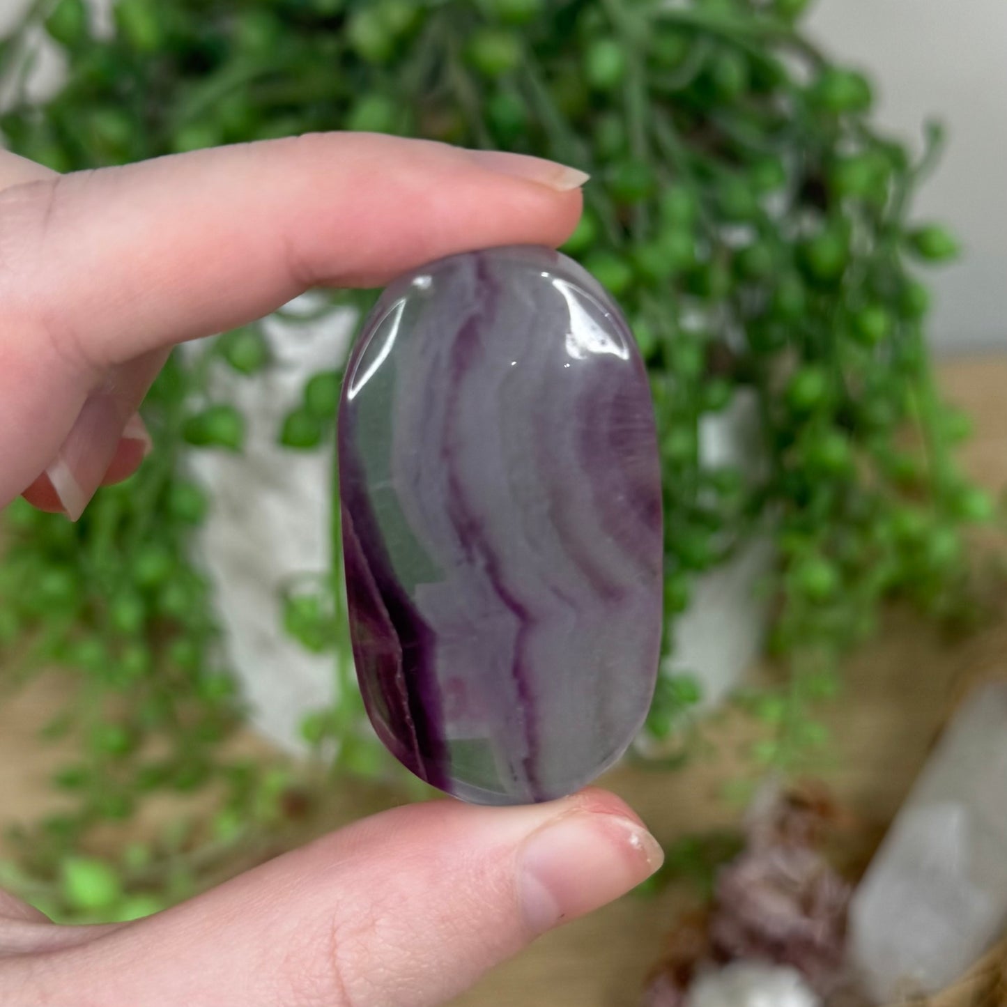 Candy Fluorite Palm Stone (S320)
