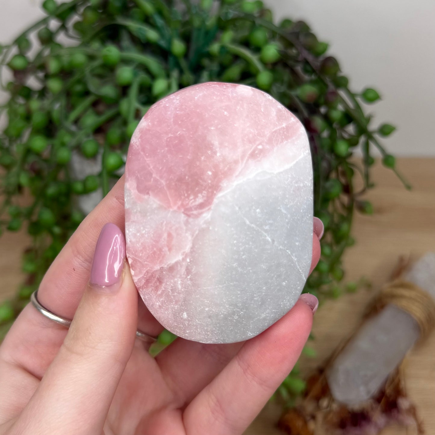 Pink Opal Palm Stone (Y479)