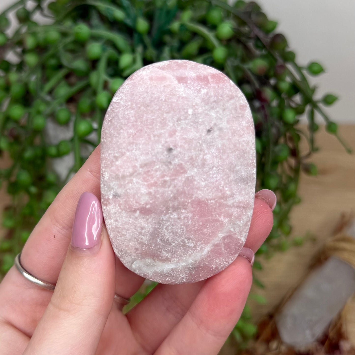 Pink Opal Palm Stone (Y475)
