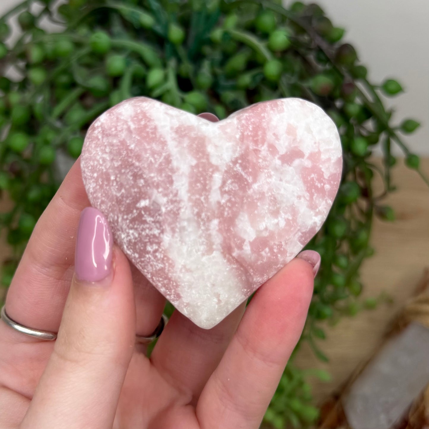 Pink Opal Heart (Y483)