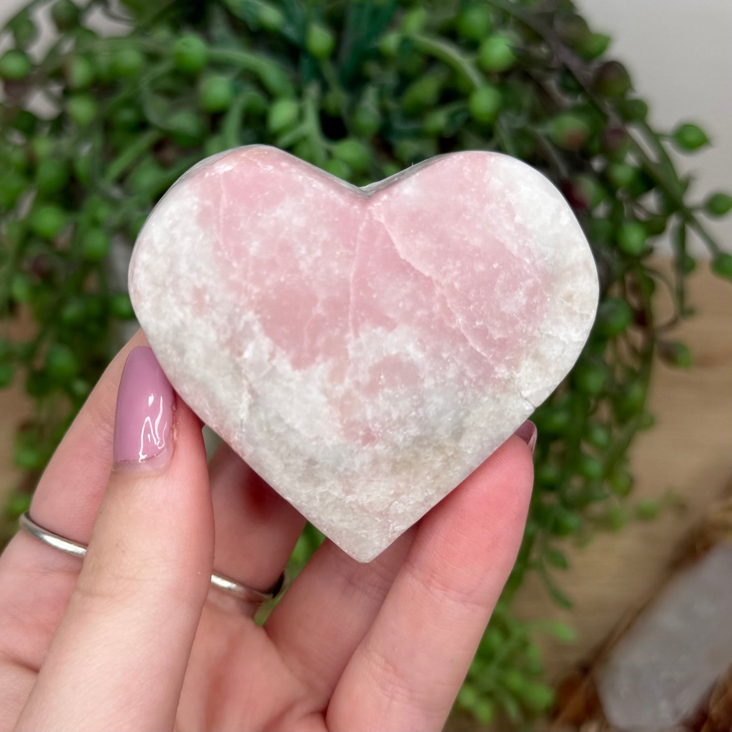 Pink Opal Heart (Y487)
