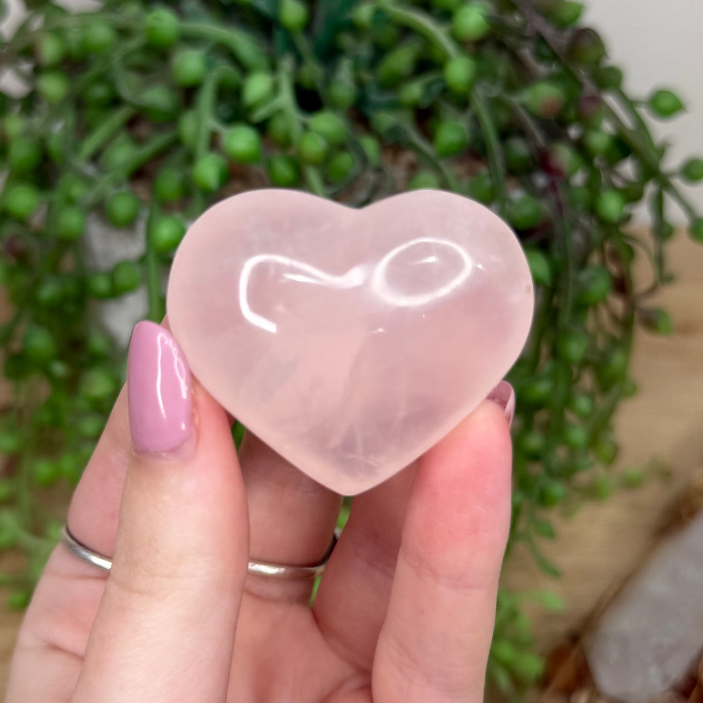 Rose Quartz Heart (Y521)