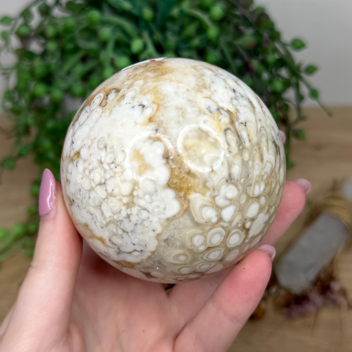 Amber Calcite Sphere (Y278)
