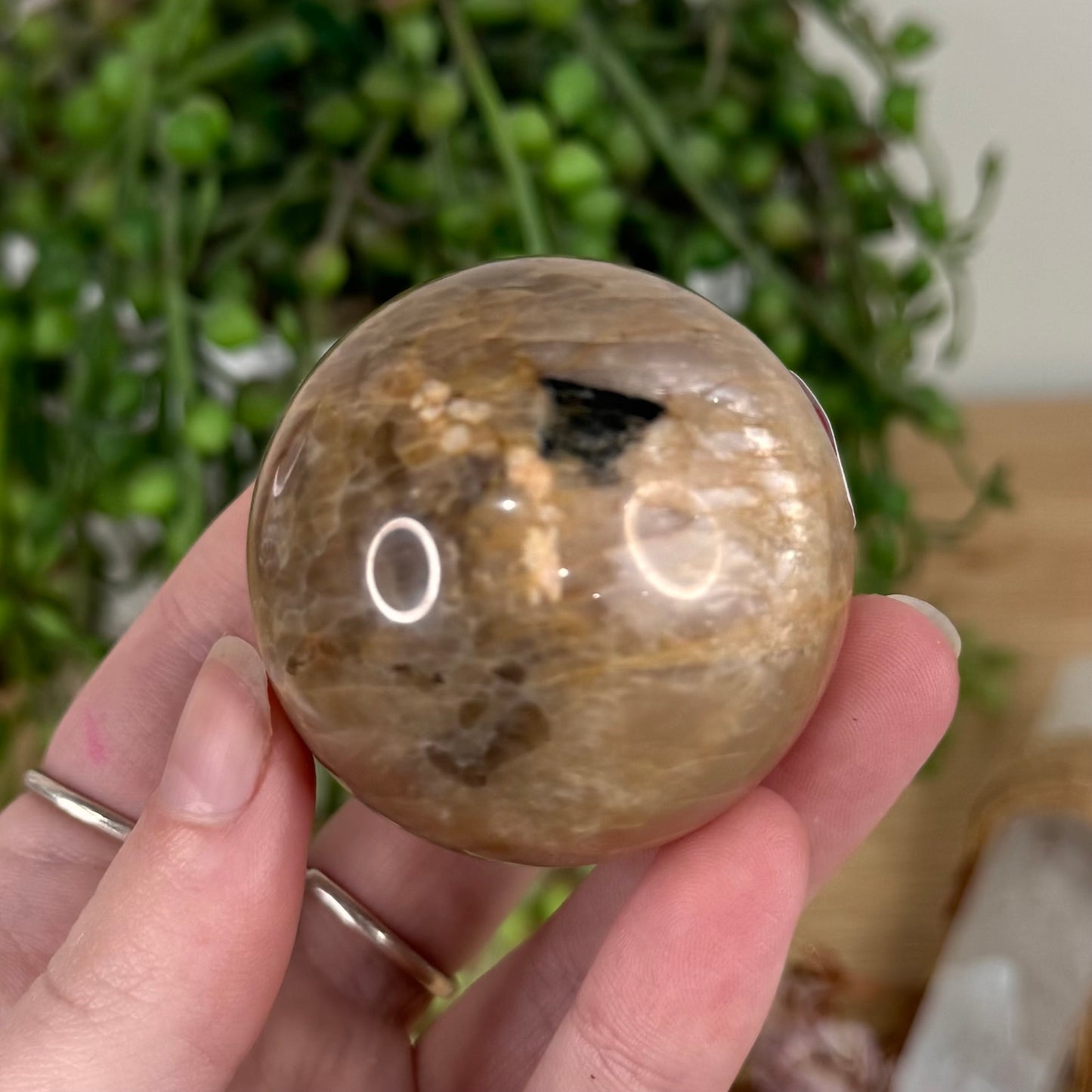 Peach Moonstone / Sunstone Sphere (S633)