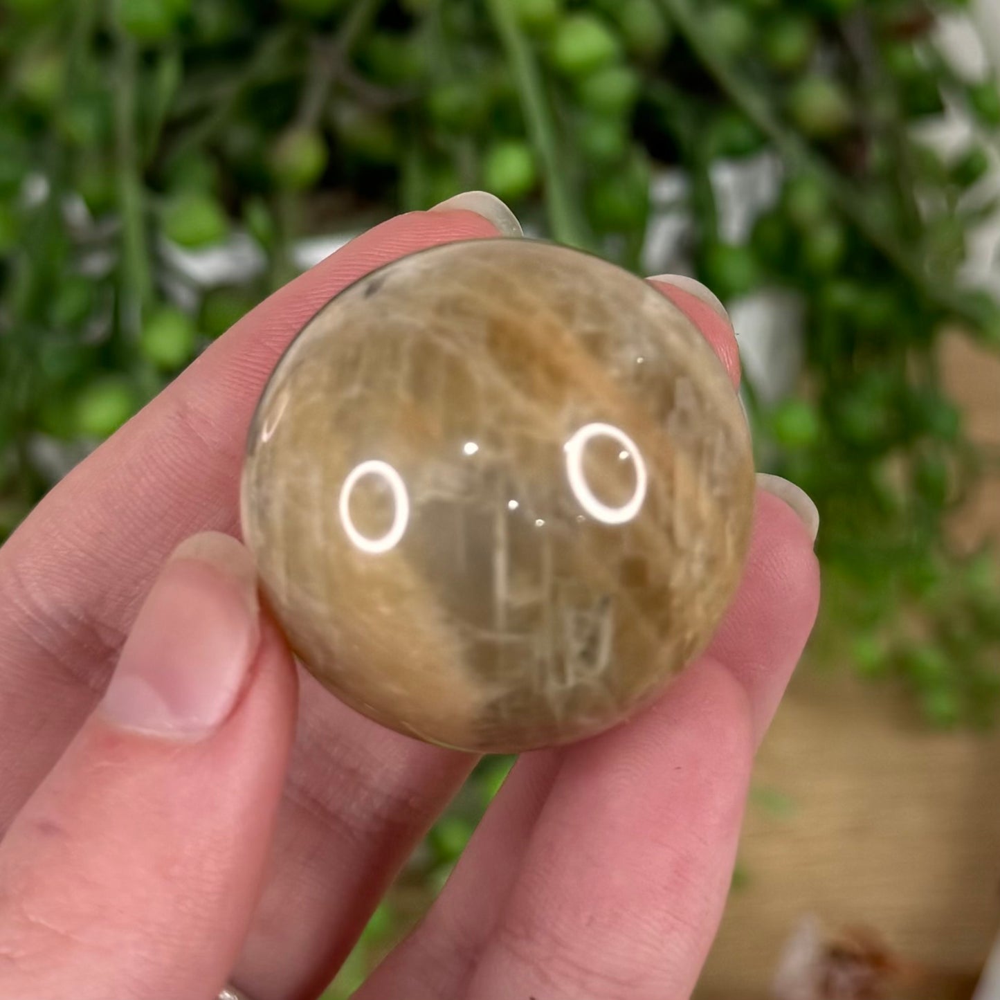 Peach Moonstone / Sunstone Sphere (S610)