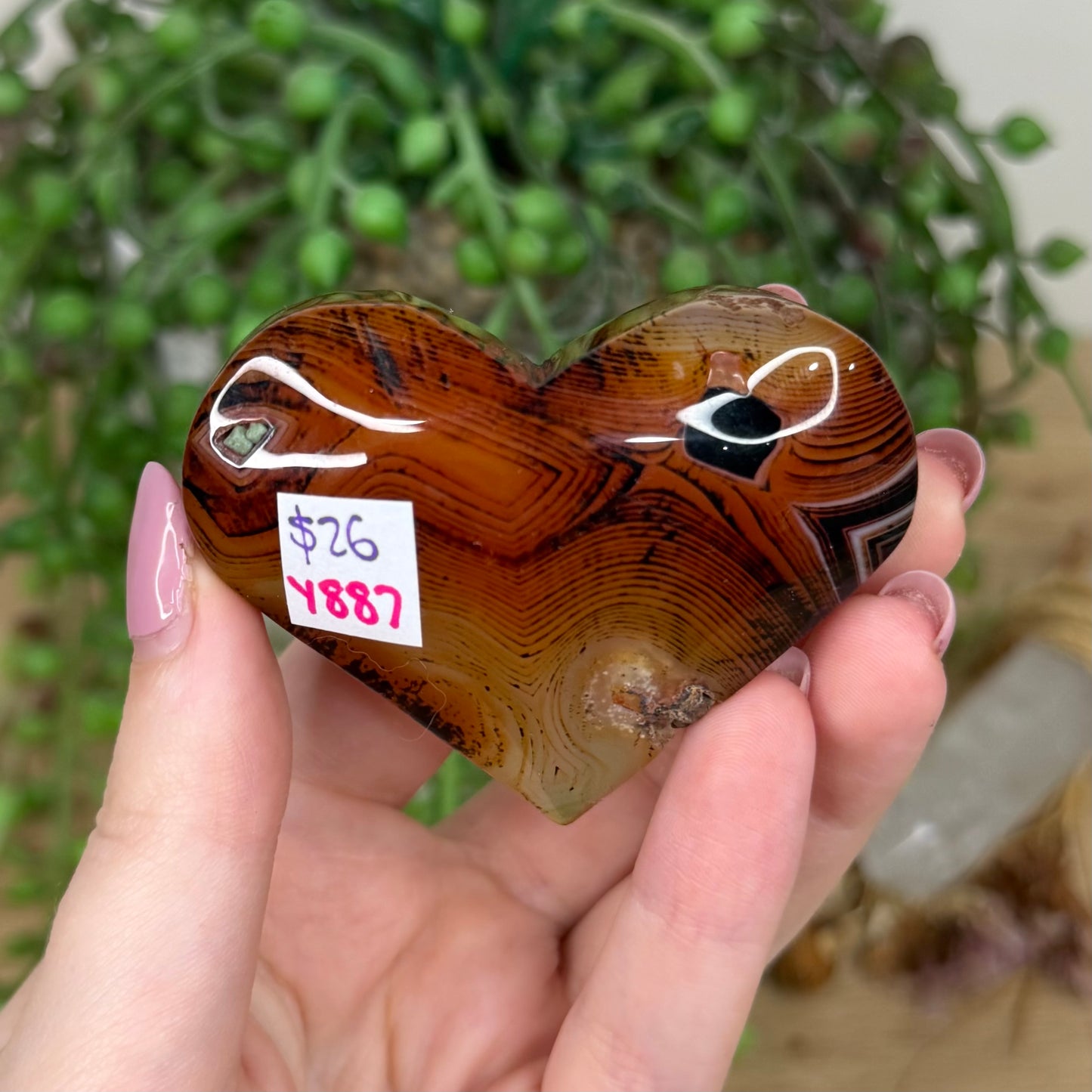 Sardonyx Heart (Y887)