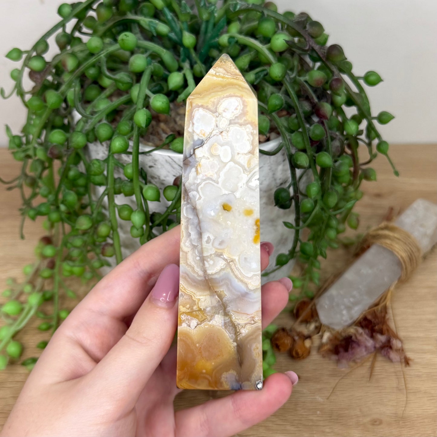 Crazy Lace Agate Tower (Y799)