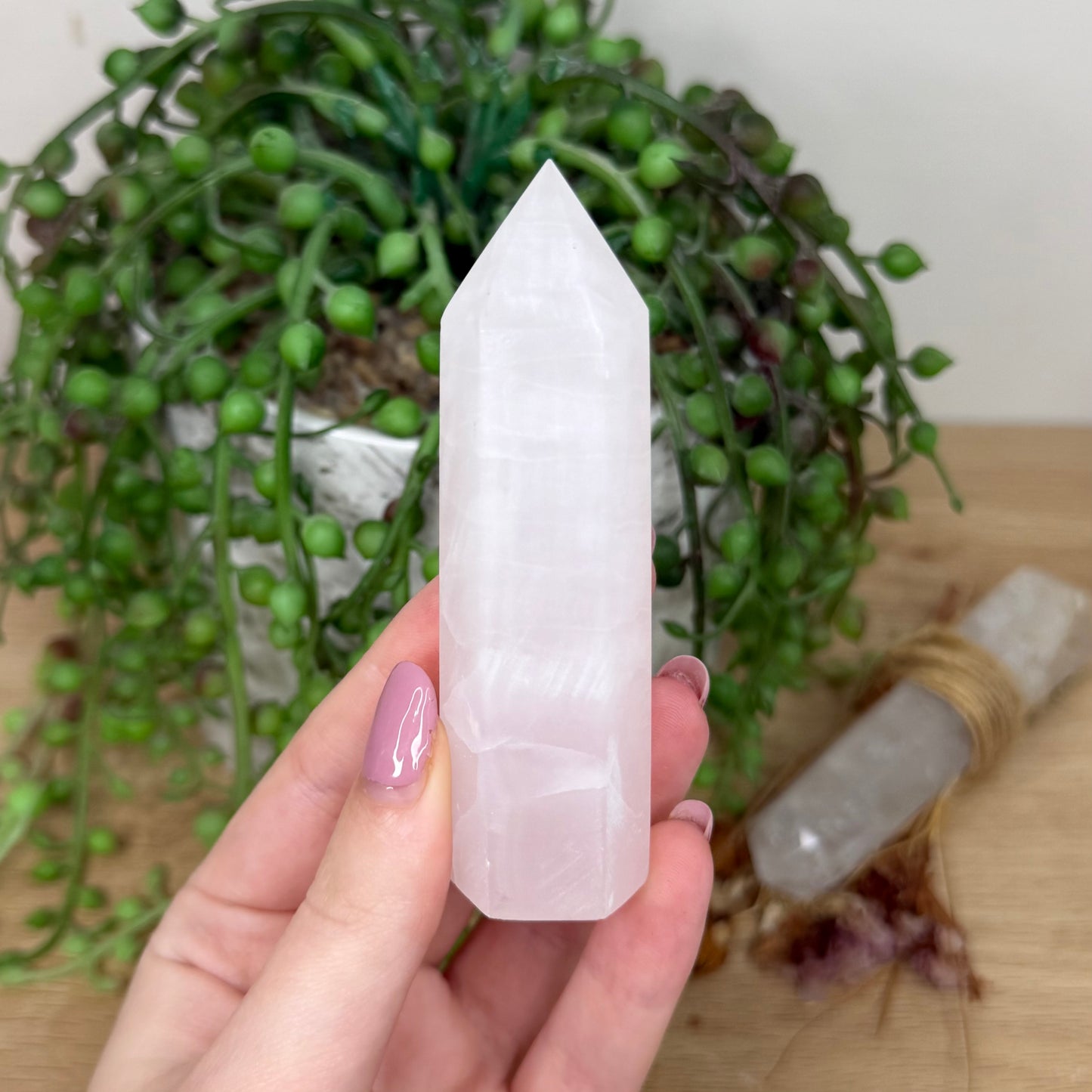 Pink Mangano Calcite Point (Y498)