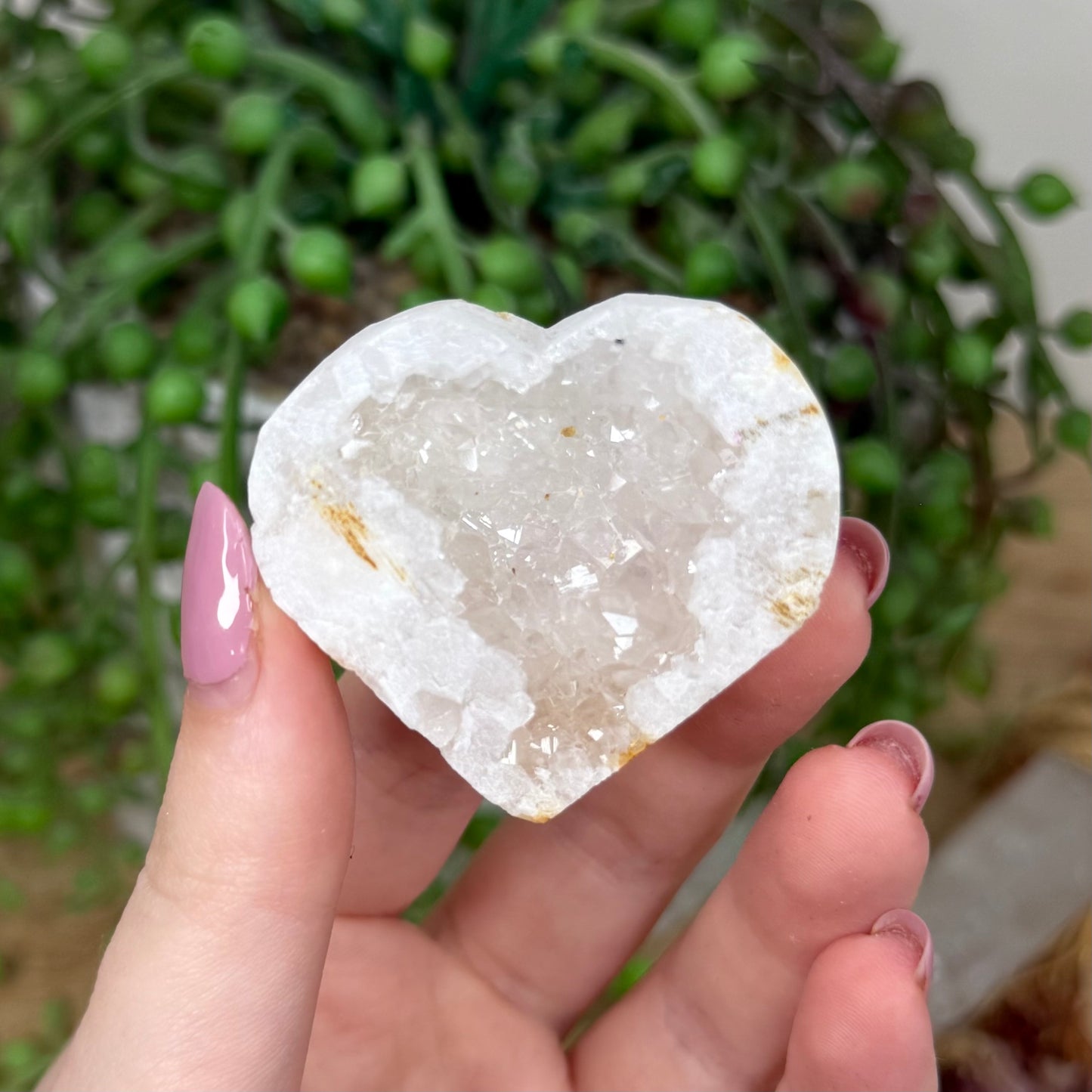 Clear Quartz Geode Heart (Y512)