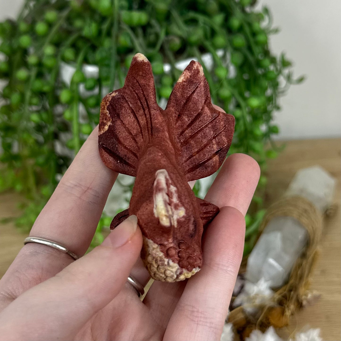 Red Banded Calcite Fish (O273)