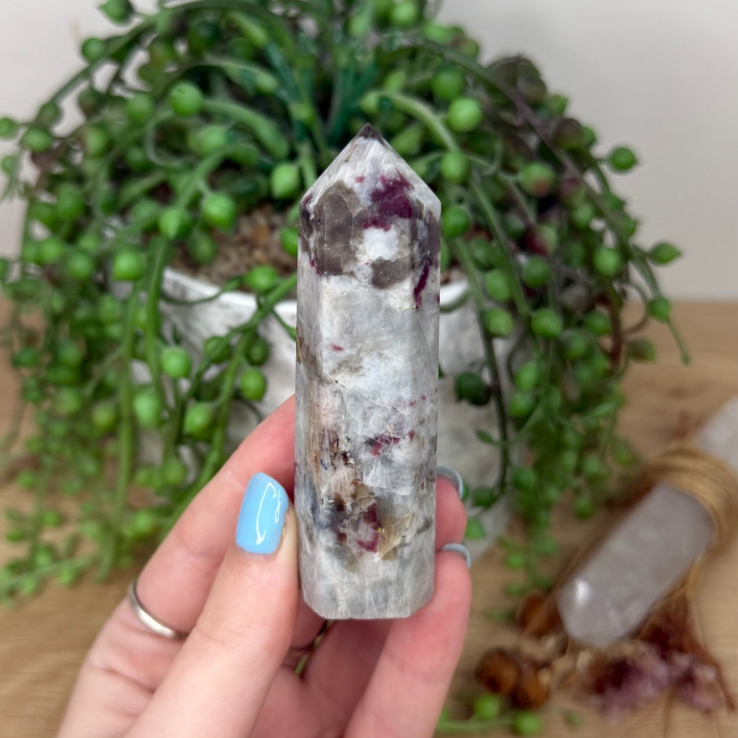 Aquamarine / Pink Tourmaline Point (Y996)
