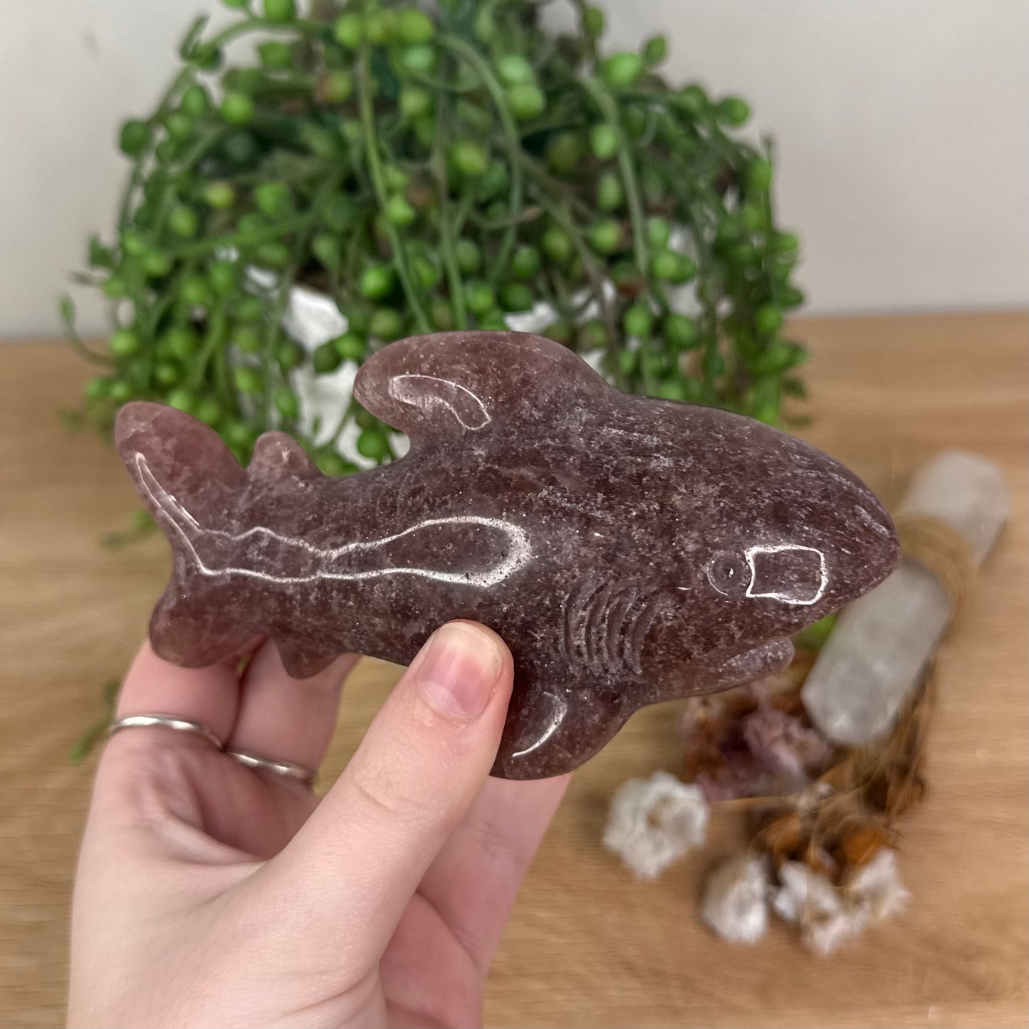 Strawberry Quartz Shark (T13)
