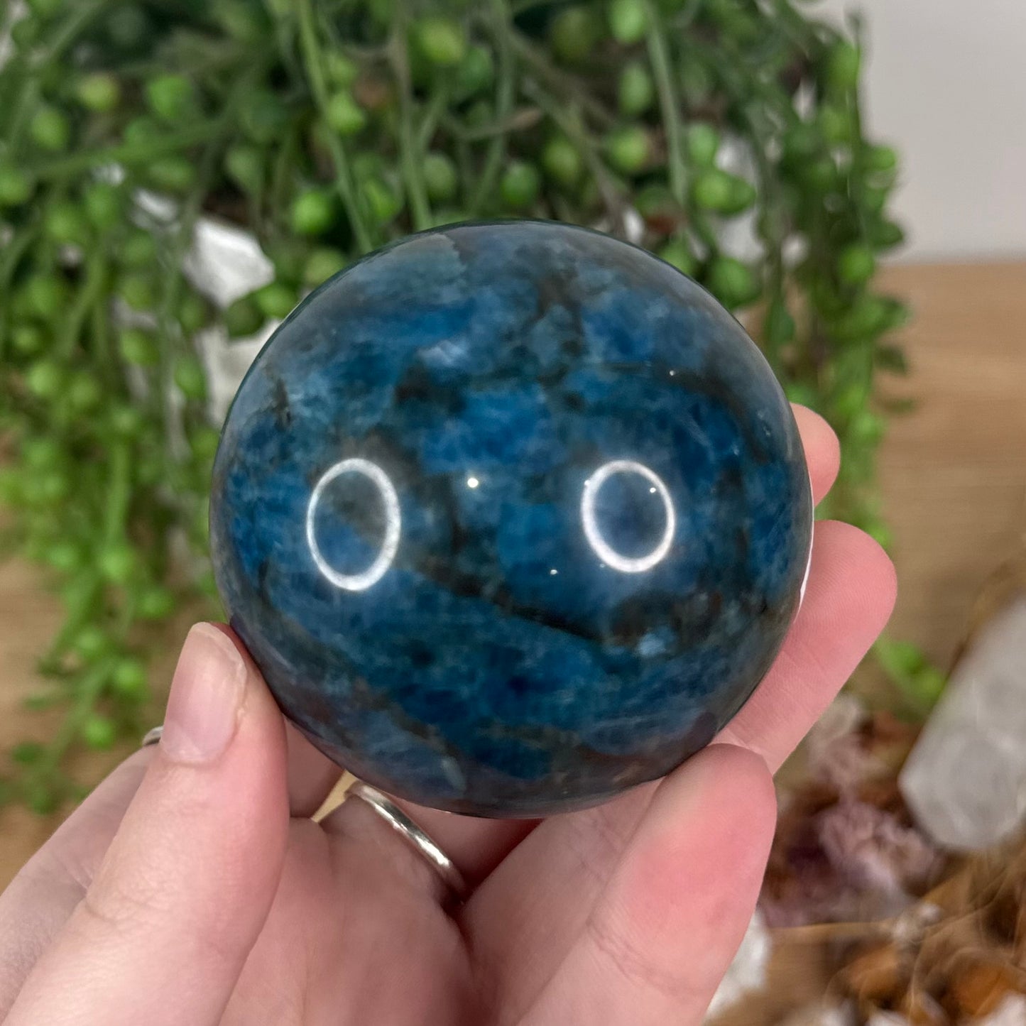 Blue Apatite Sphere (T8)