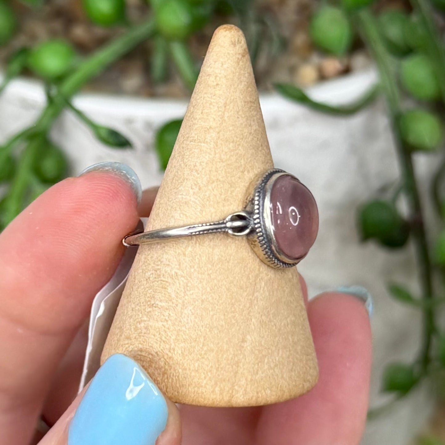 Rose Quartz S925 Ring (U564)