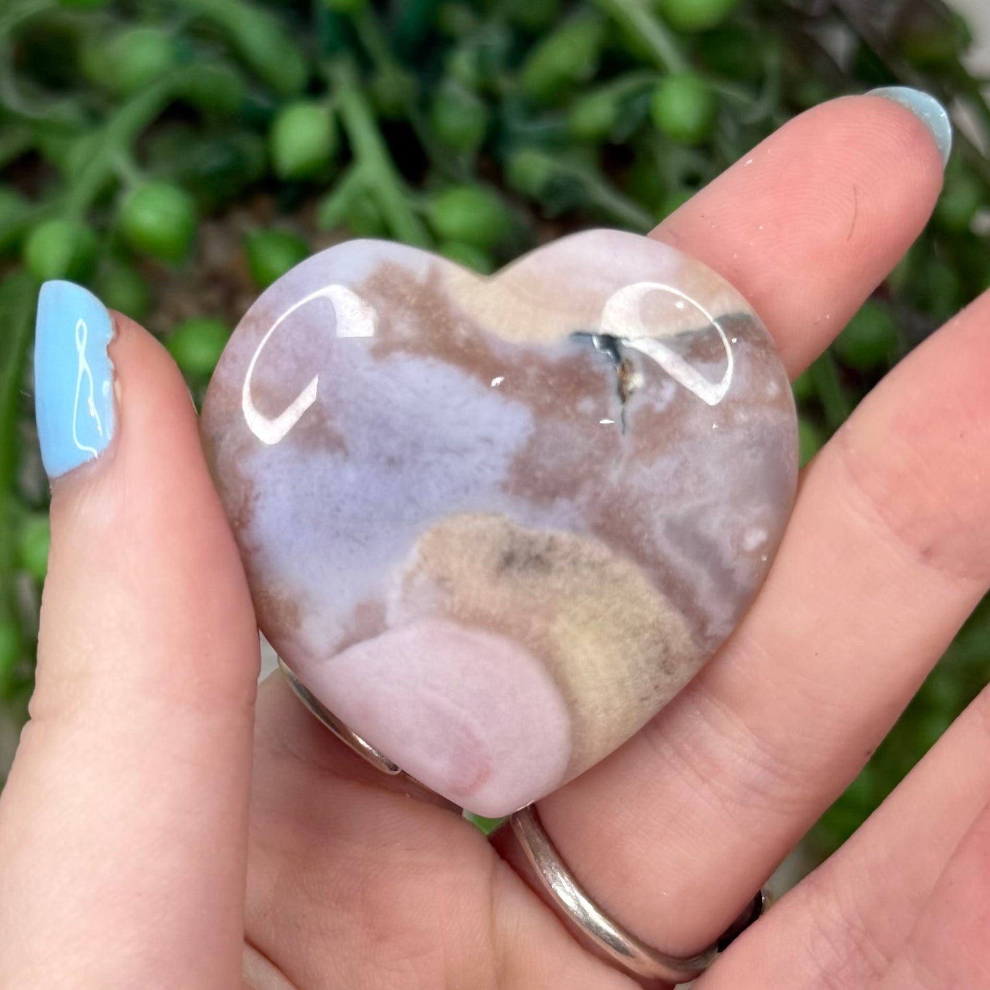 Flower Agate Heart Lucky Stone 3