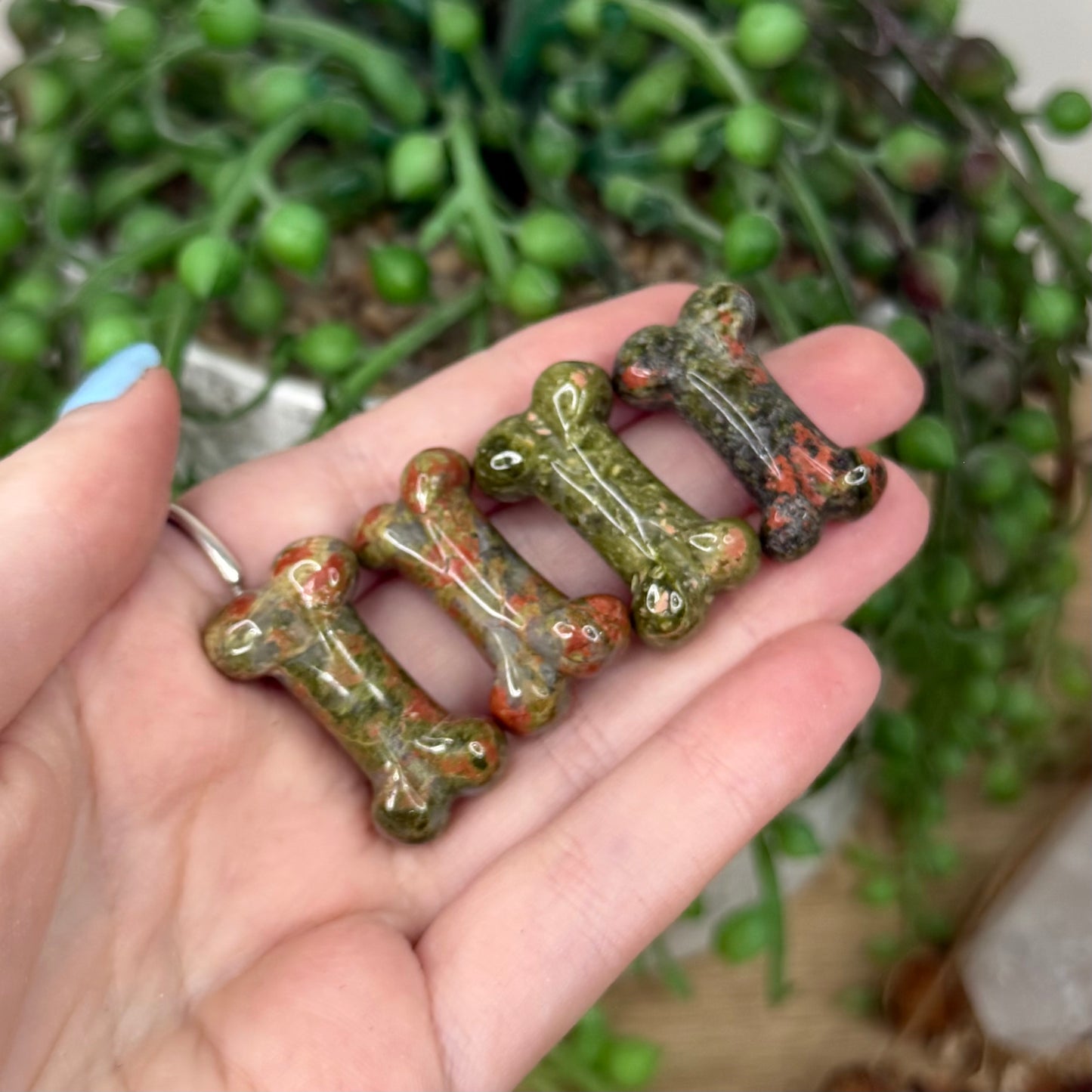 Unakite Mini Dog Bones