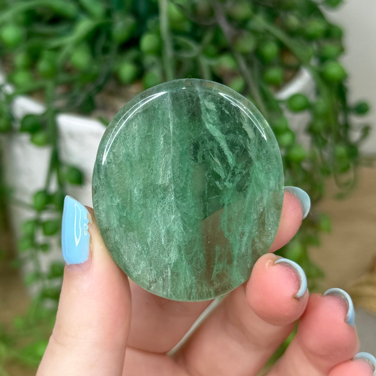 Green Fluorite Flat Stone