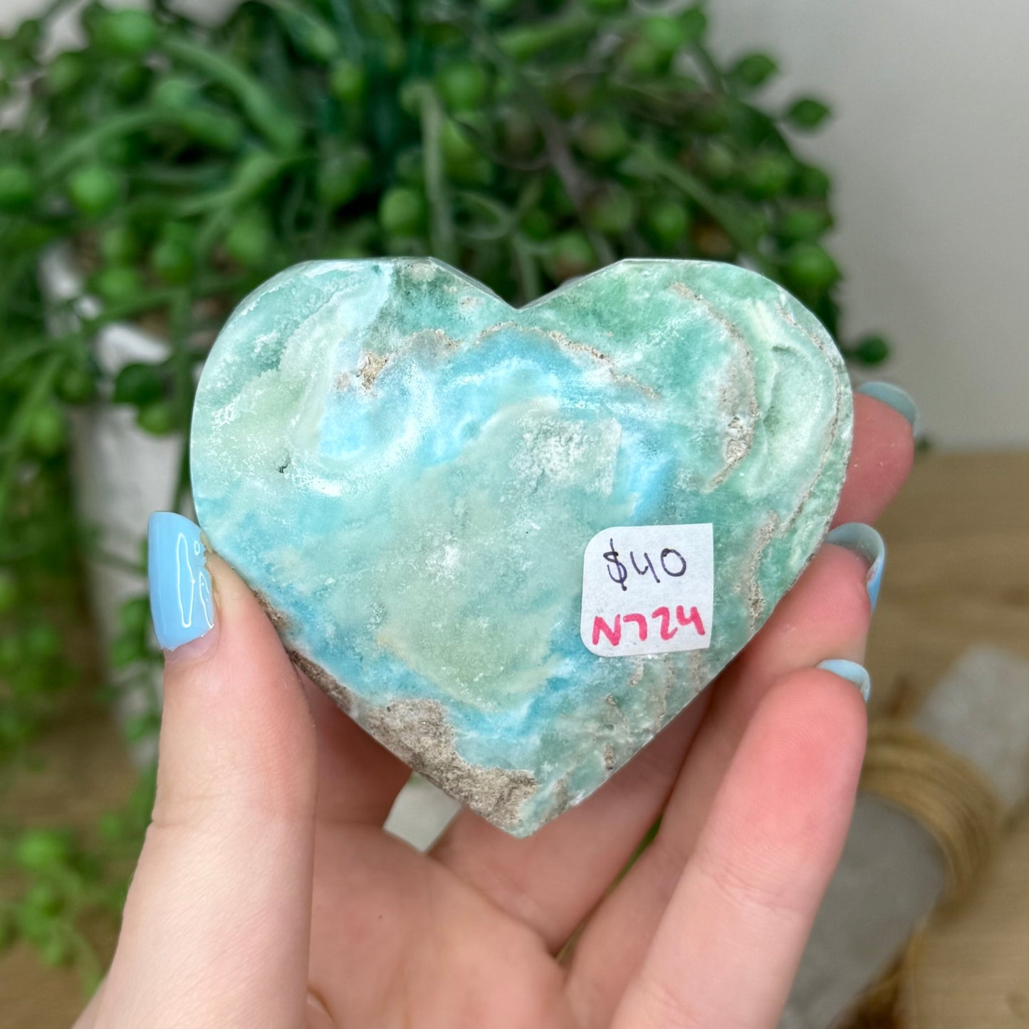 Hemimorphite Heart (N724)