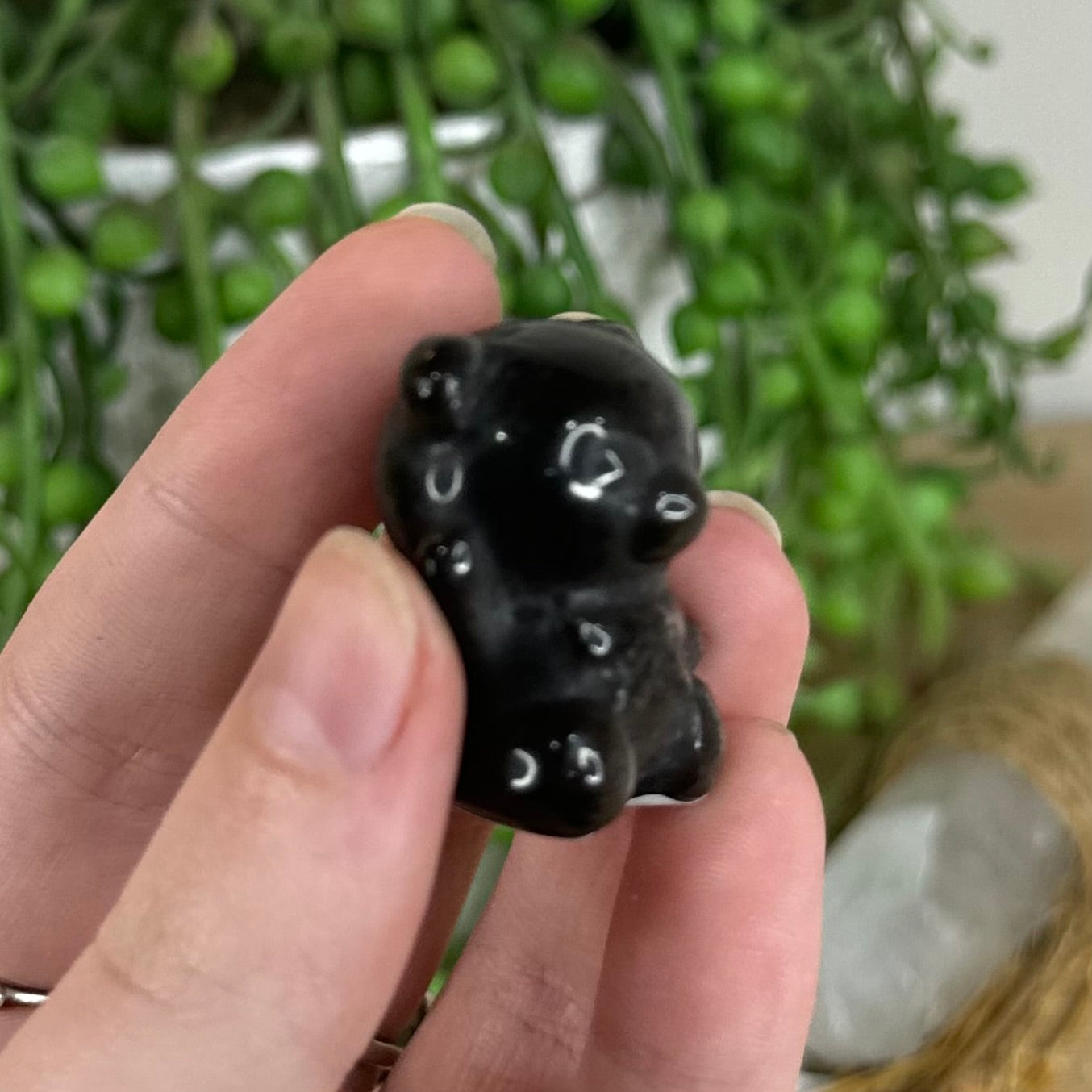 Silver Sheen Obsidian Small Bear (P147) (P149) (P148)