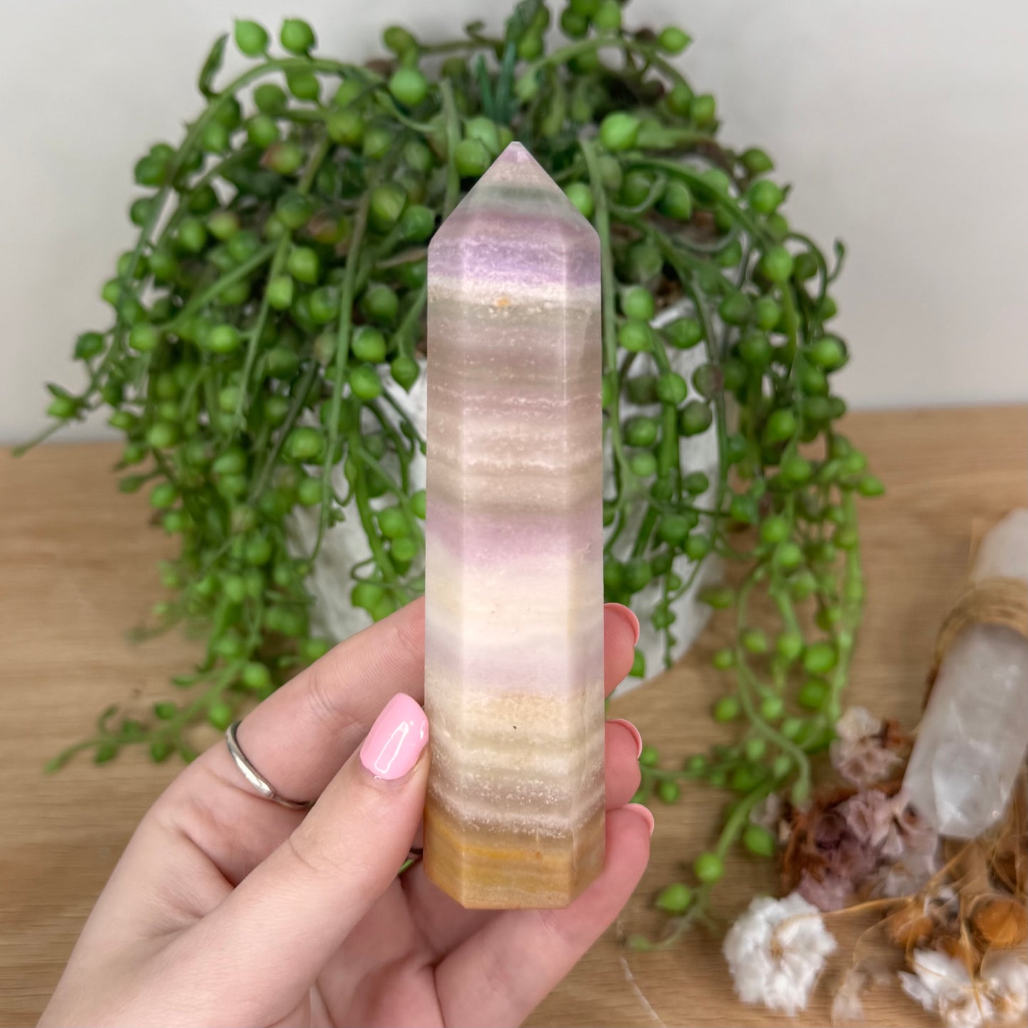 Silky Fluorite Point (T968)