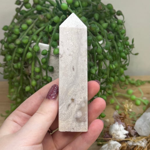 Pink Amethyst / Ocean Jasper Point (D162)