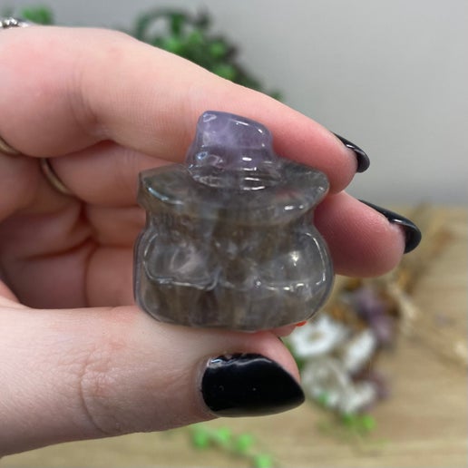 Amethyst Pumpkin Witch (F123)